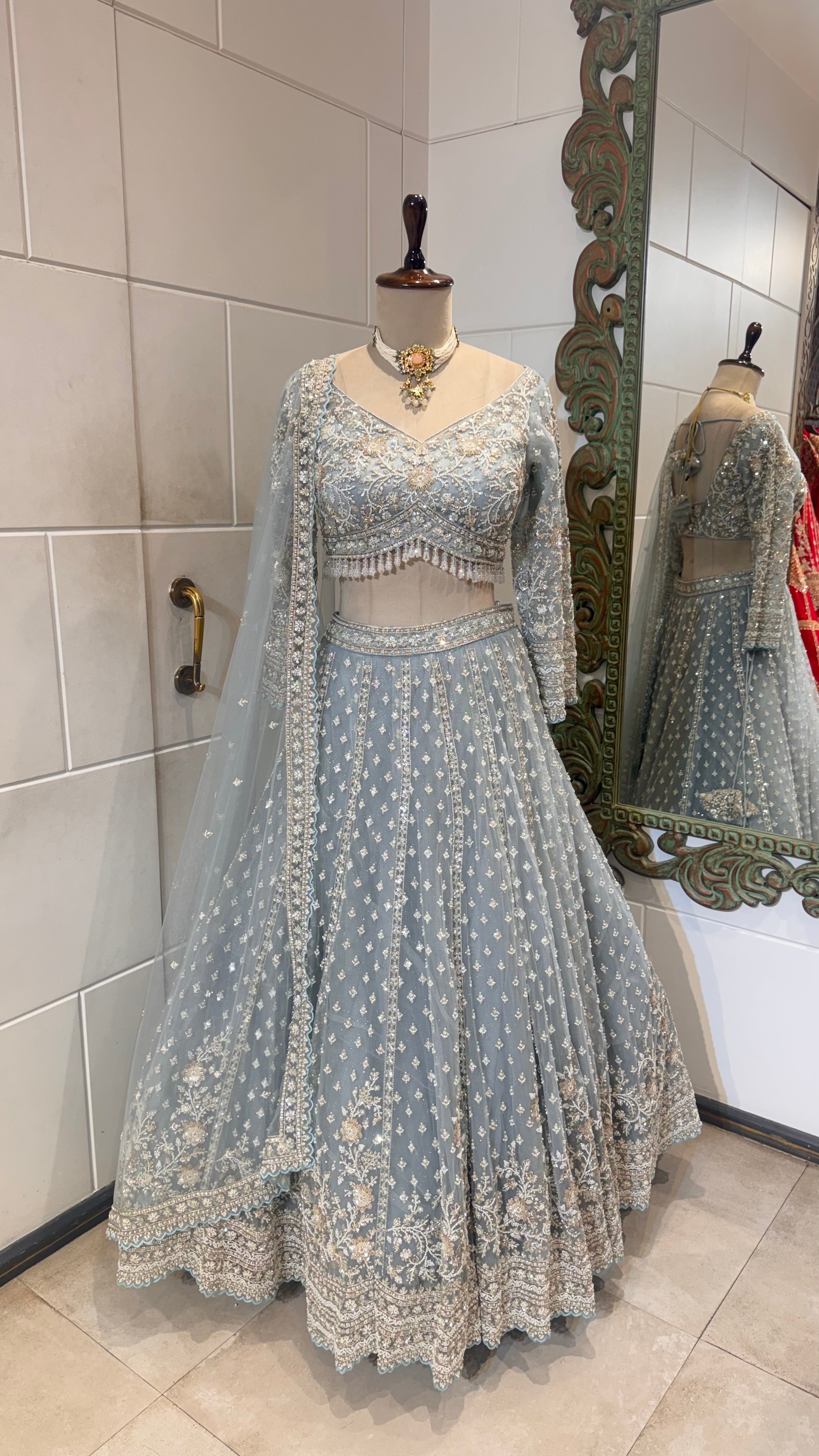 Light blue lehenga