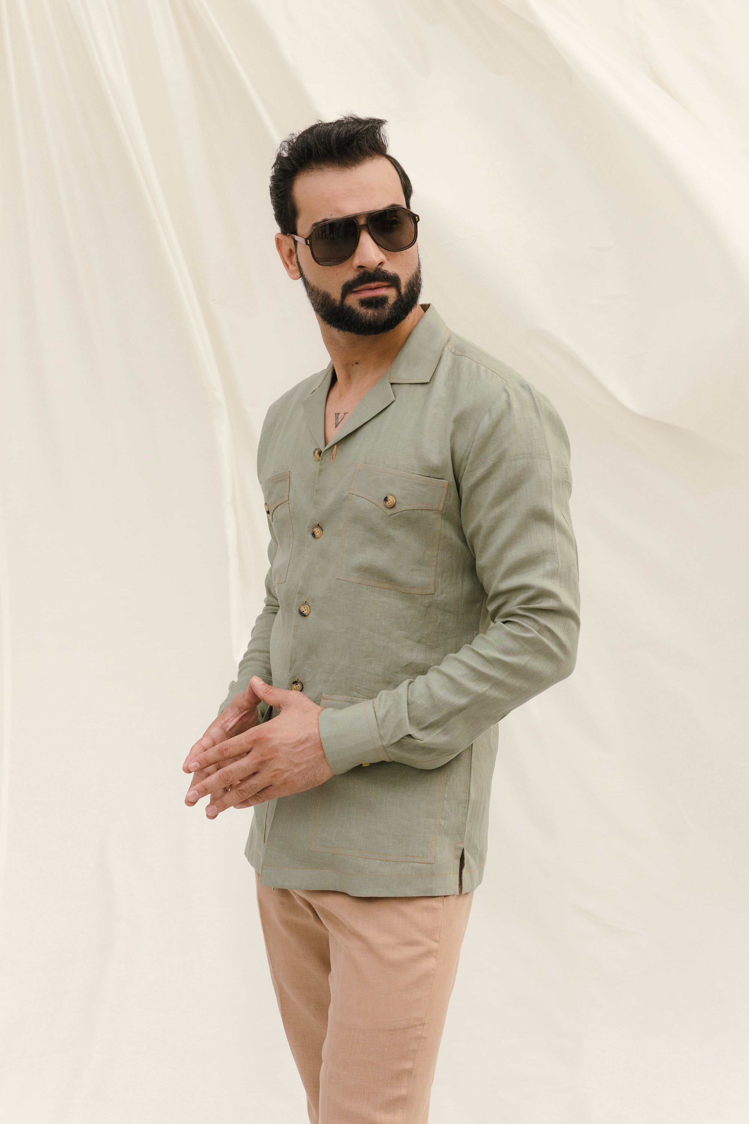 Light Green Safari Shirt