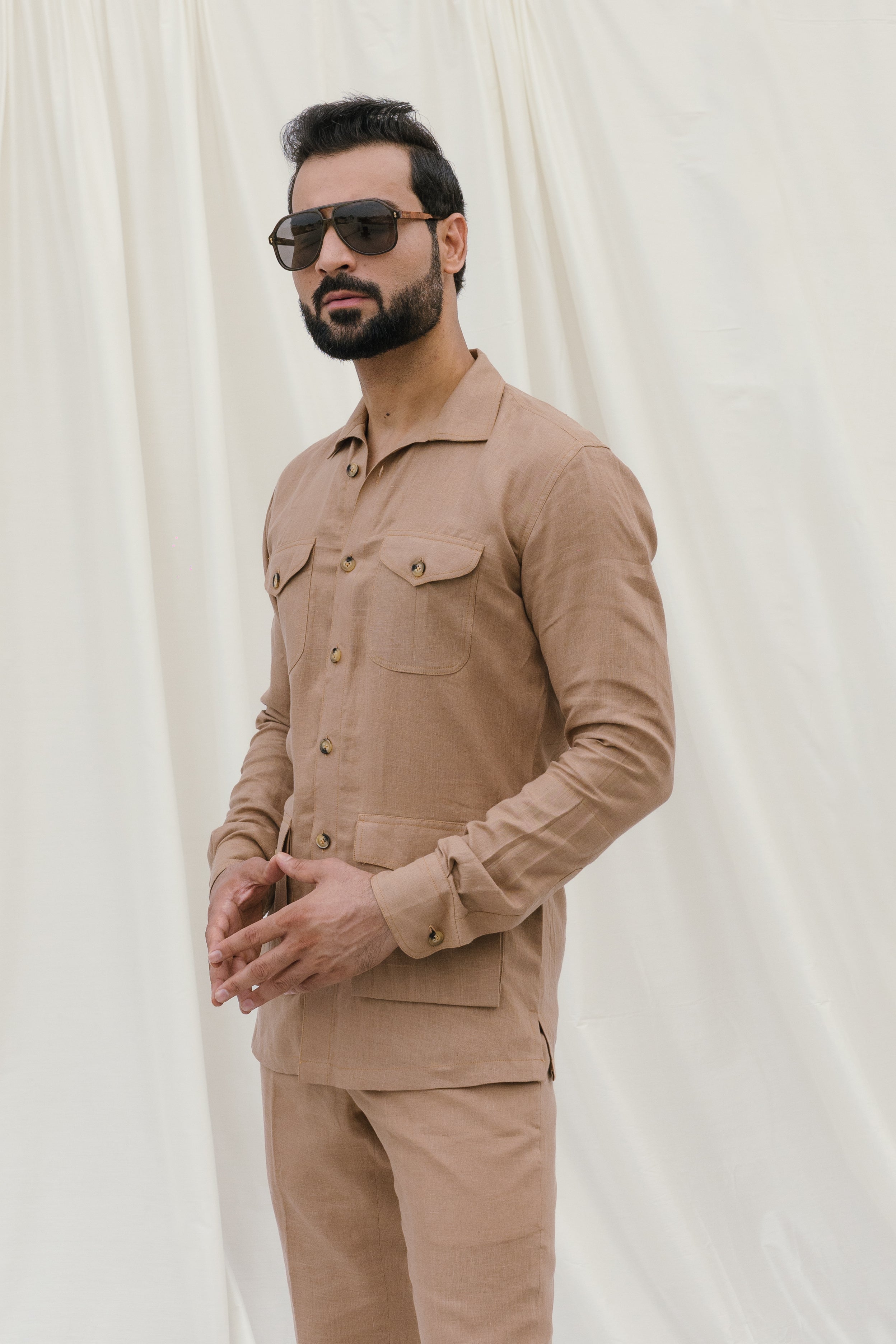 Safari Shirt 4 P with Shirt Collar