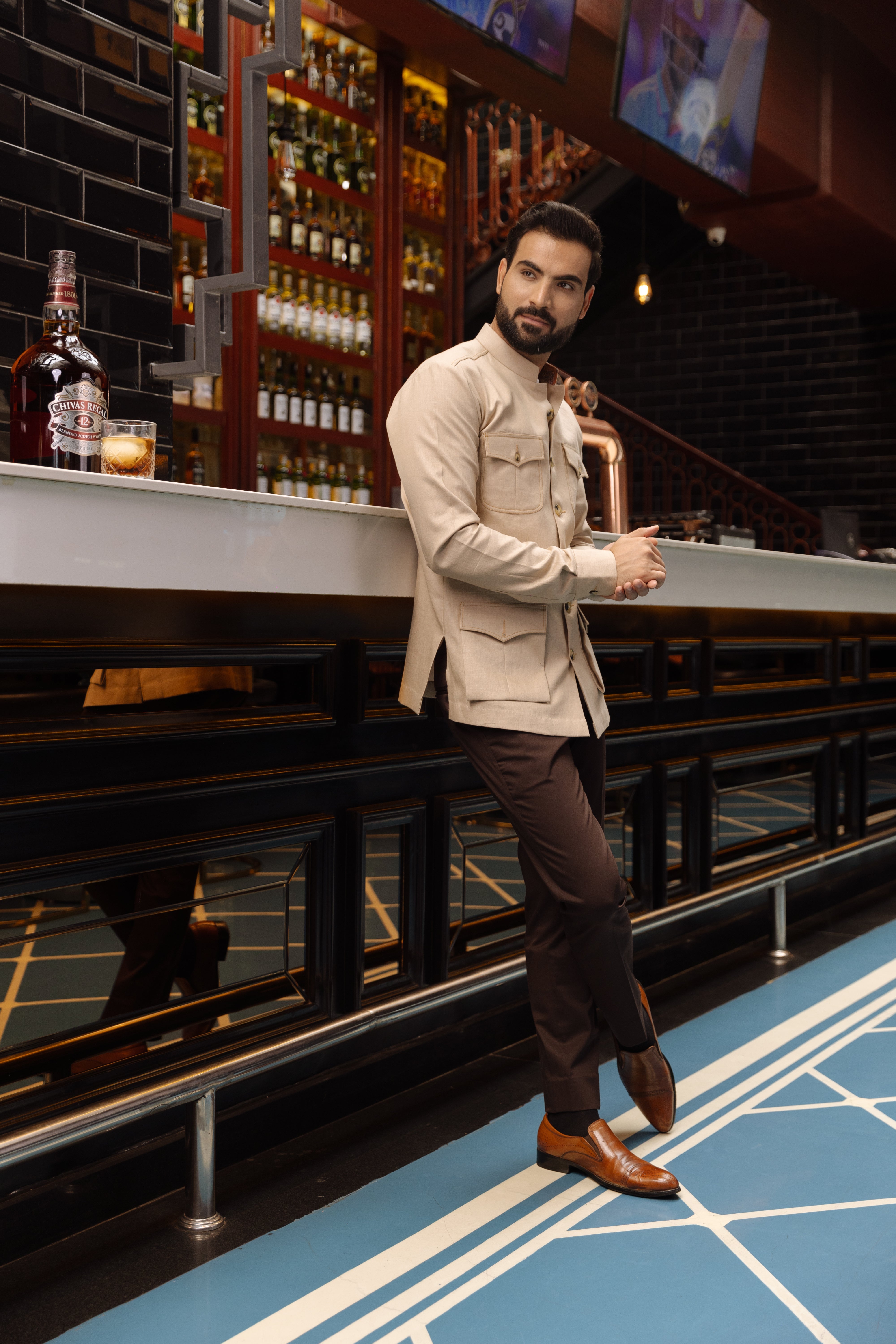 Super Seller Safari Shirt with Chinese Collar