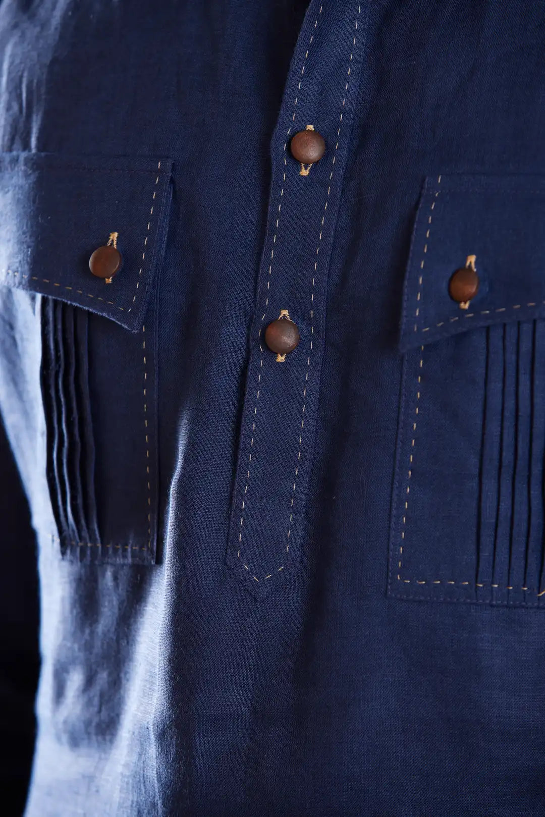 The Royal Navy Pathani Linen Kurta