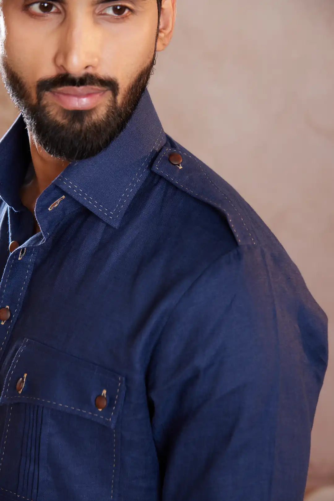 The Royal Navy Pathani Linen Kurta