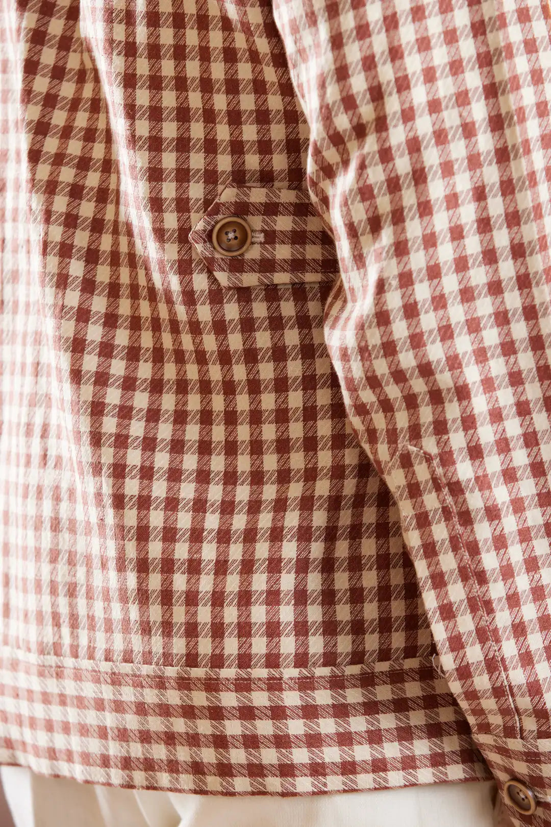 Checkered Summer Linen Jacket