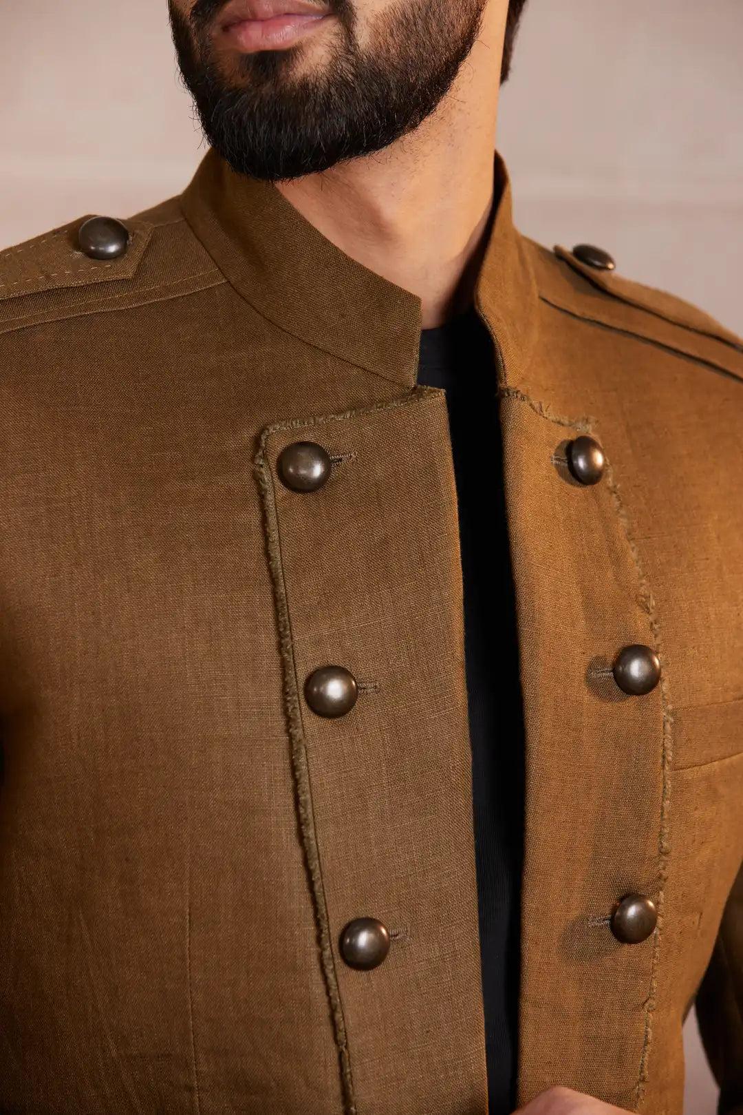 Linen Military Style Inspired Jacket