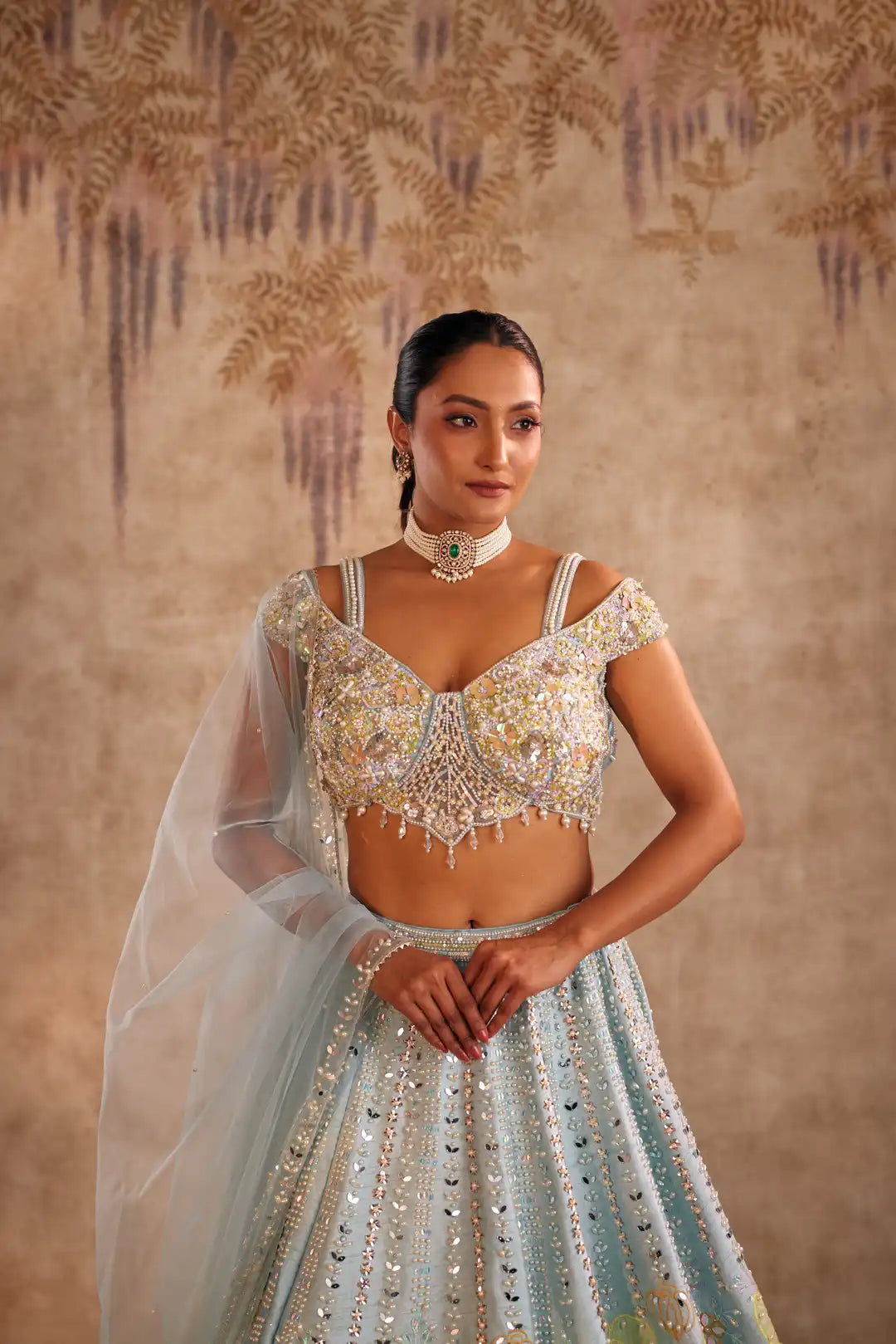 Mint mystique lehenga set