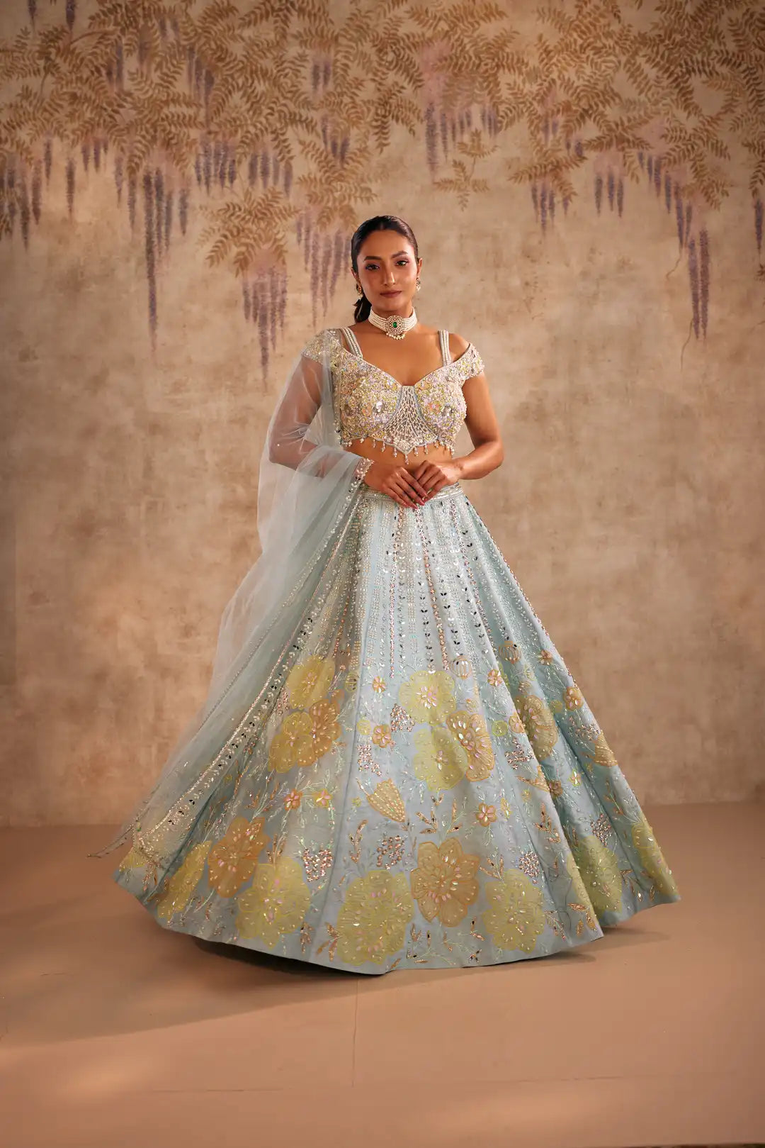 Mint mystique lehenga set