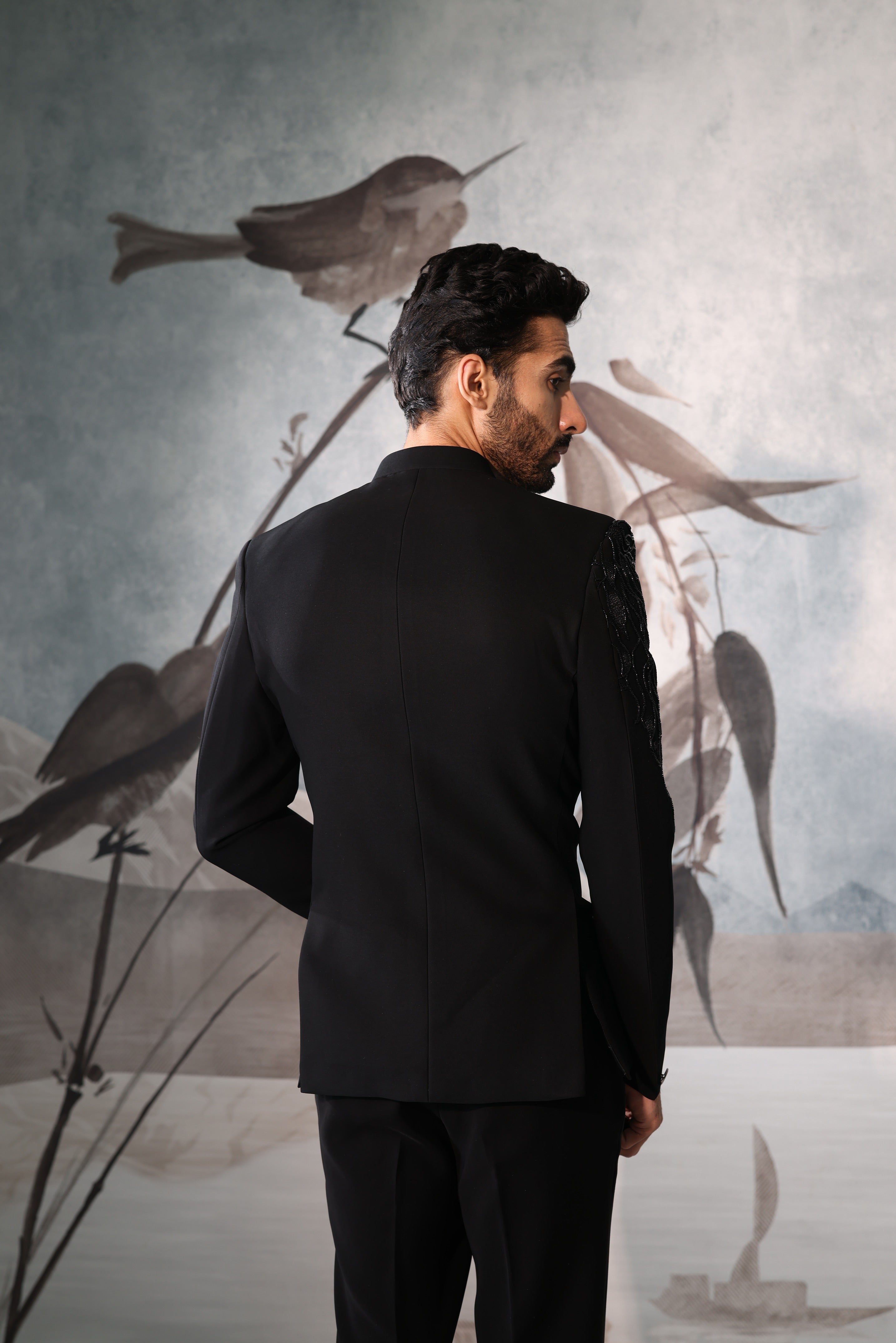 Black Bandgala with one shoulder design