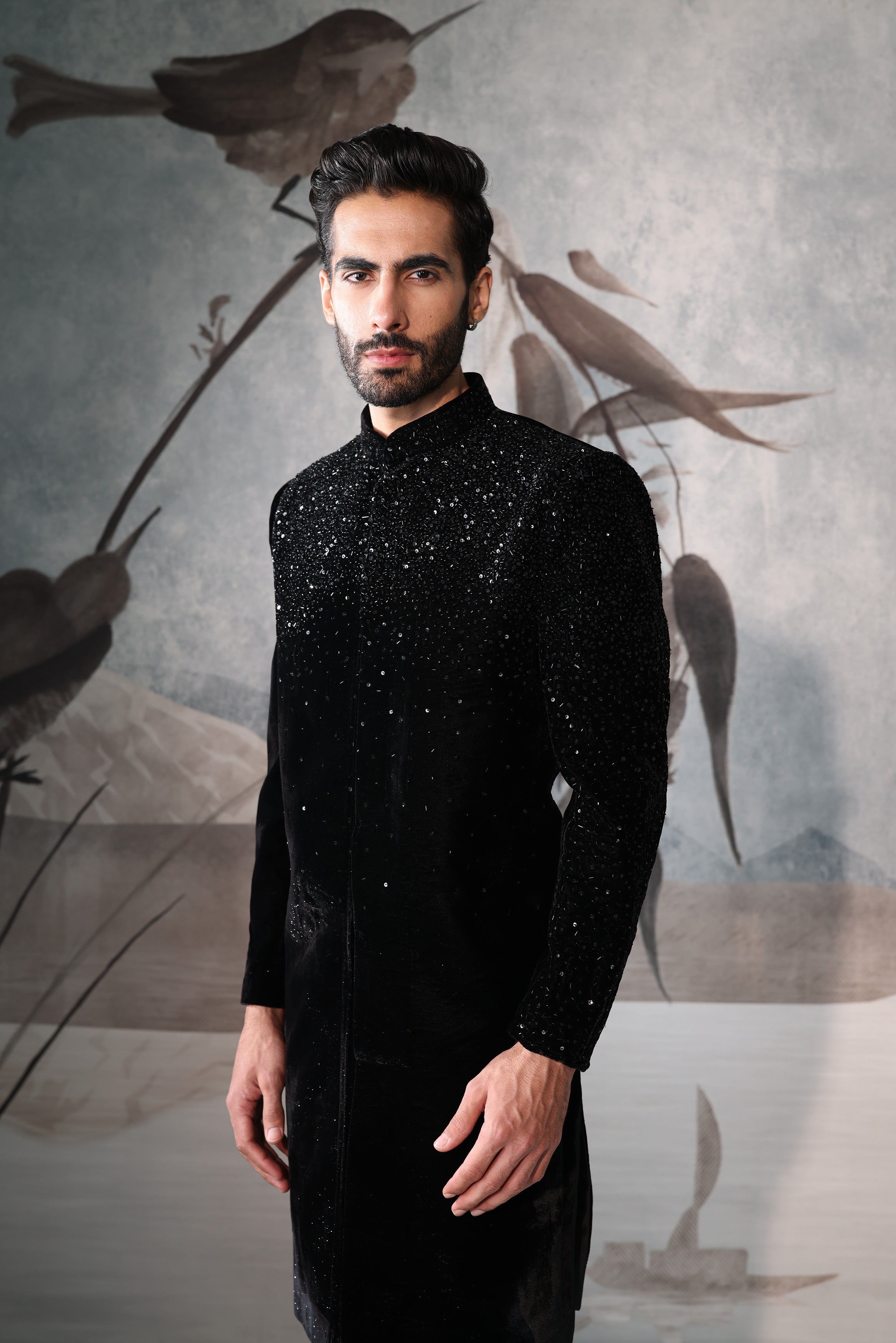 Black Indo-Western WITH SEQUENCE WORK