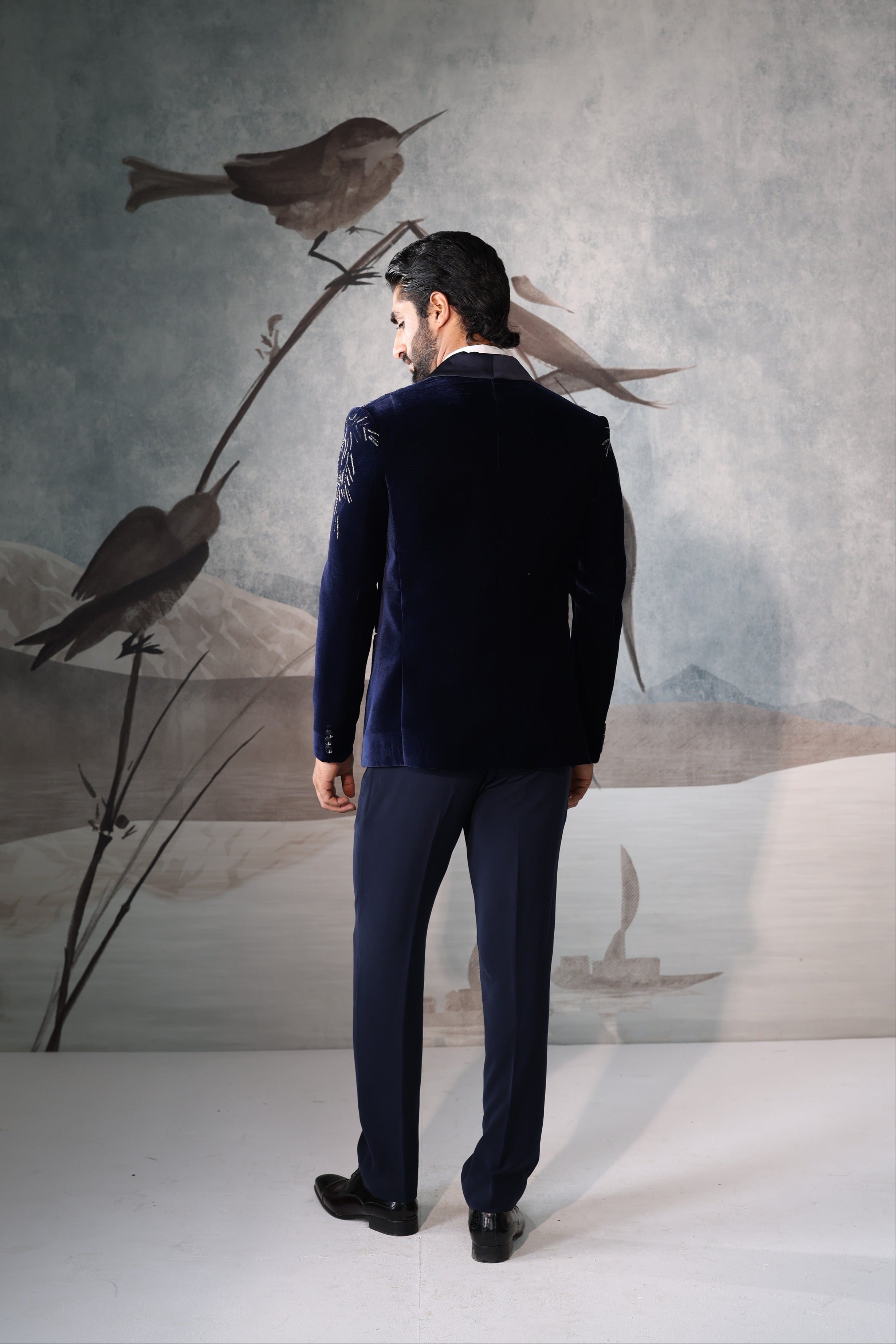 Men's Navy Blue Premium Tuxedo