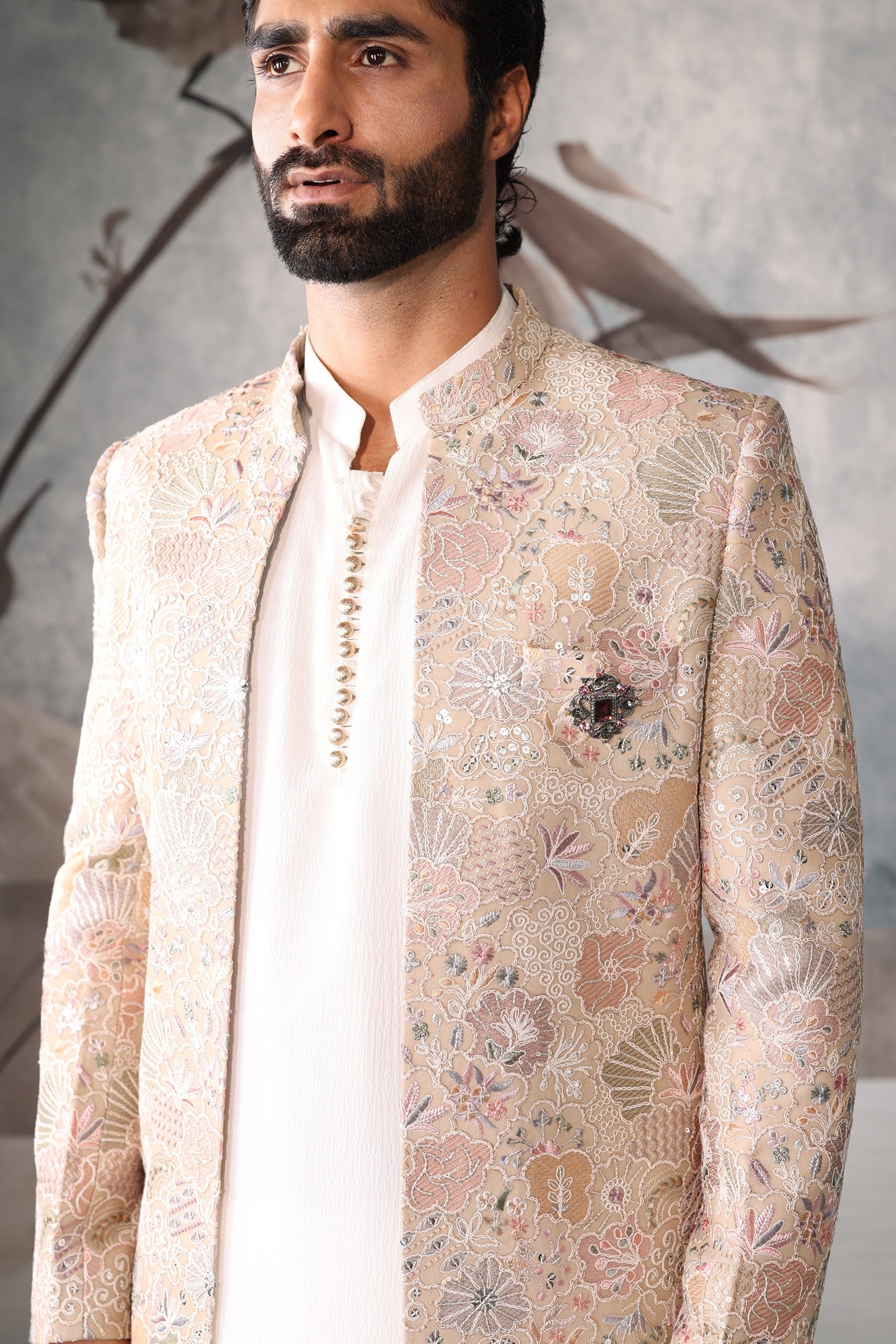 Beign  floral design indo-western for men