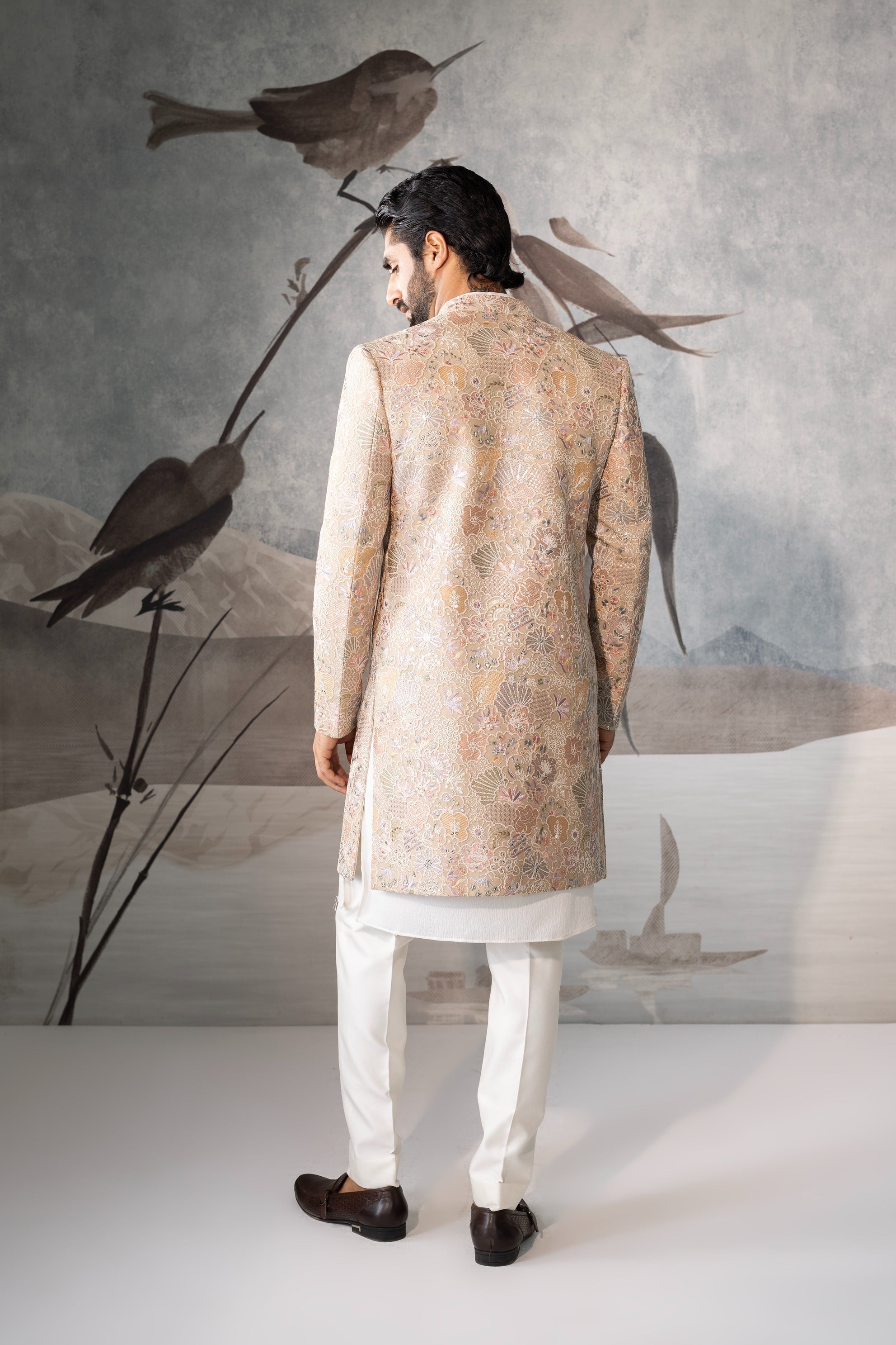 Beign  floral design indo-western for men