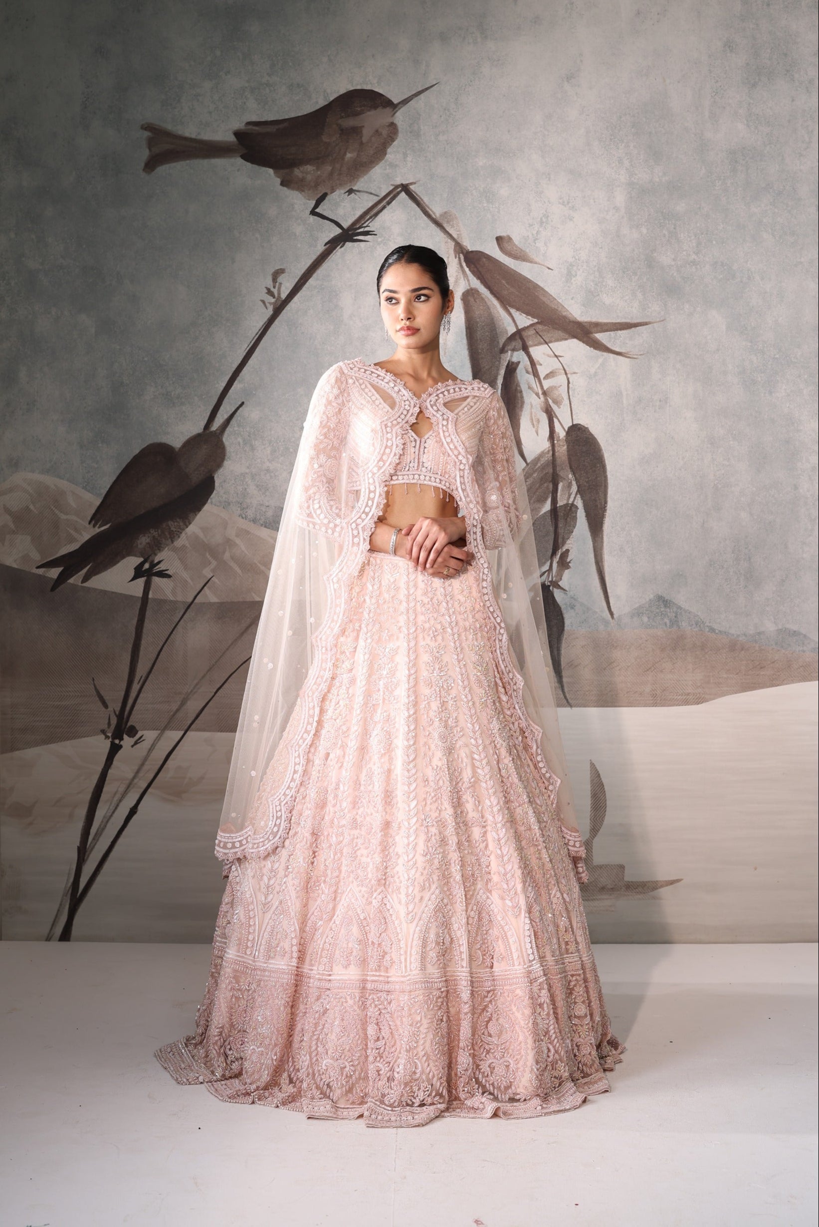Designer Pink Bridal Lehenga with Heavy Embroidery – Wedding Ceremony Outfit