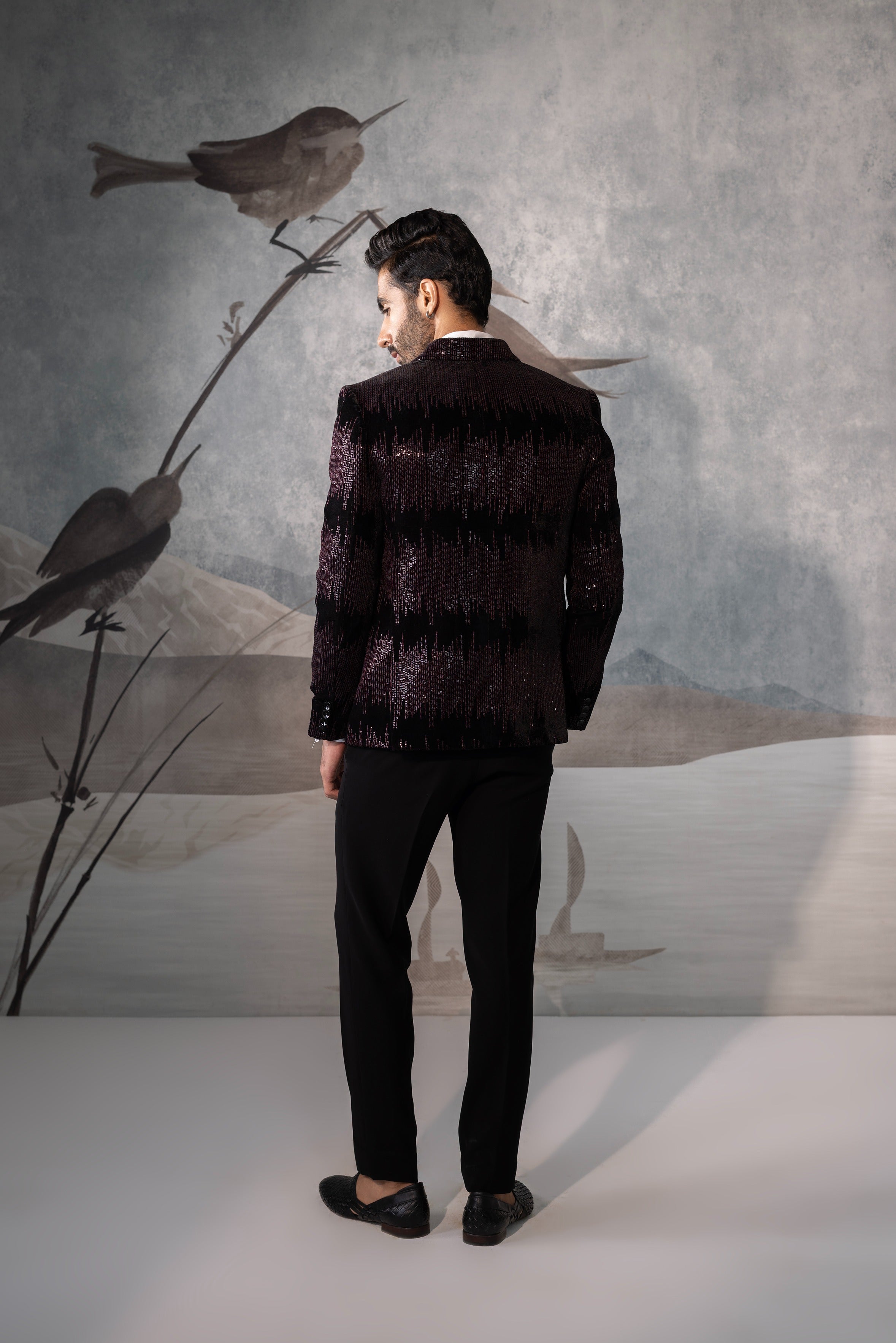 Men’s Wine Designer Tuxedo Suit