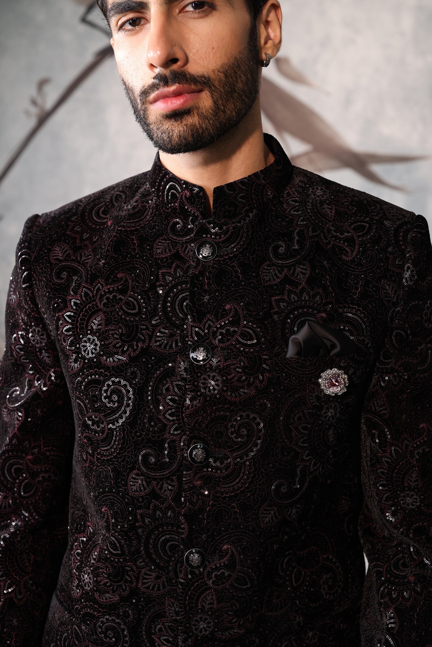 Men's Embroidered Bandhgala Jacket