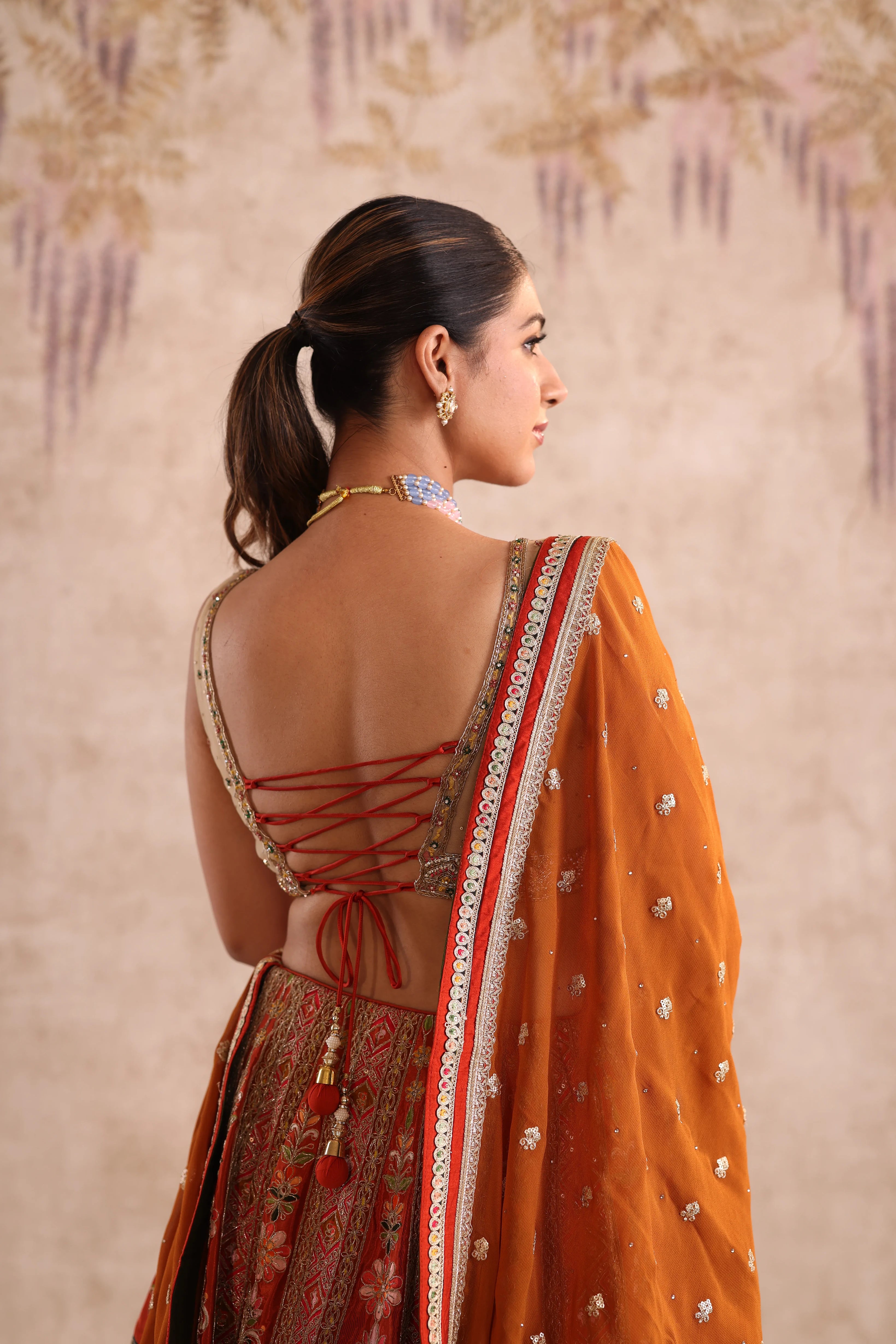 Multi-Colored Embroidered Party Wear Lehenga