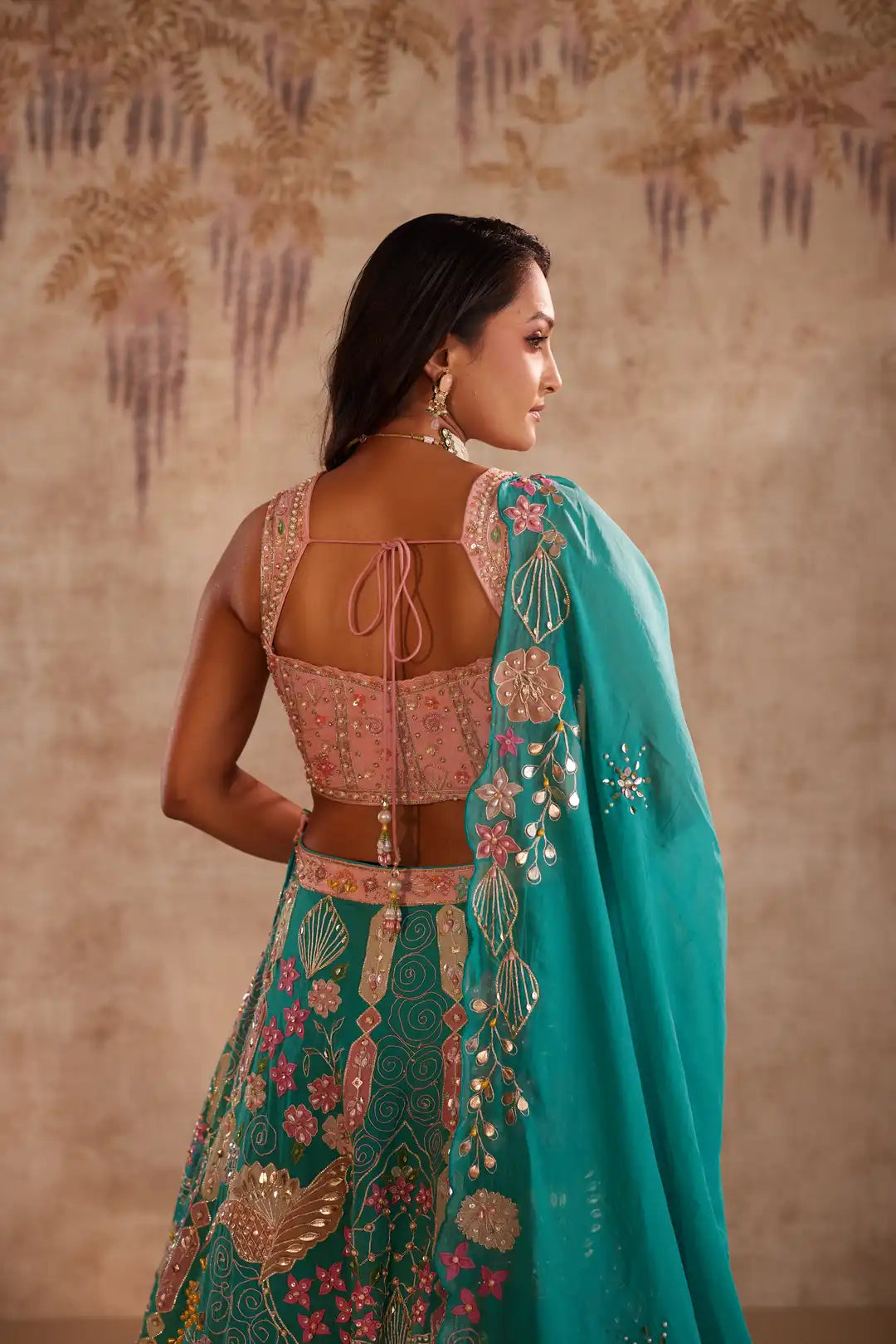 Mystic teal lehenga set