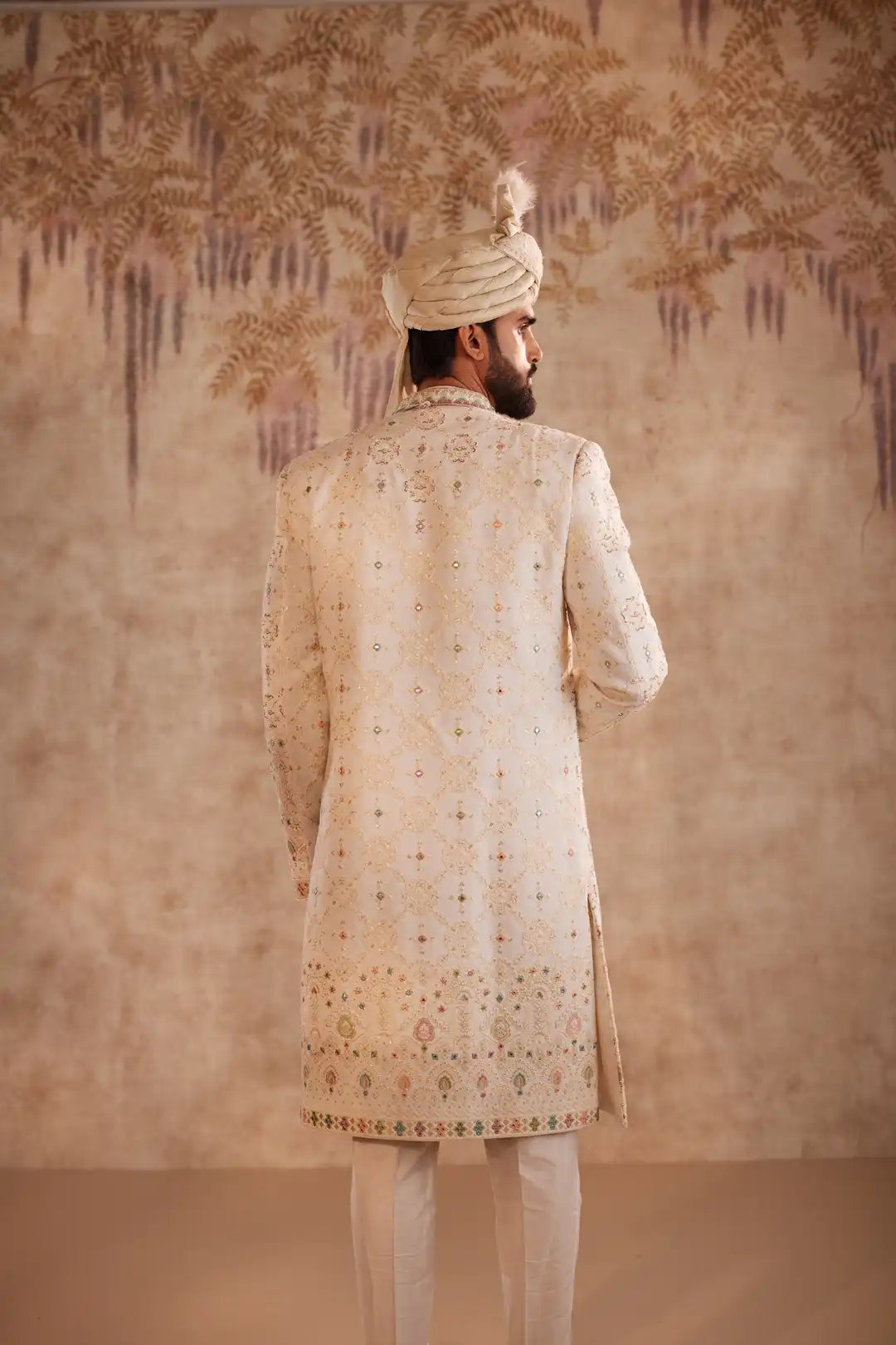 Radiant sherwani with heavy embroidery work