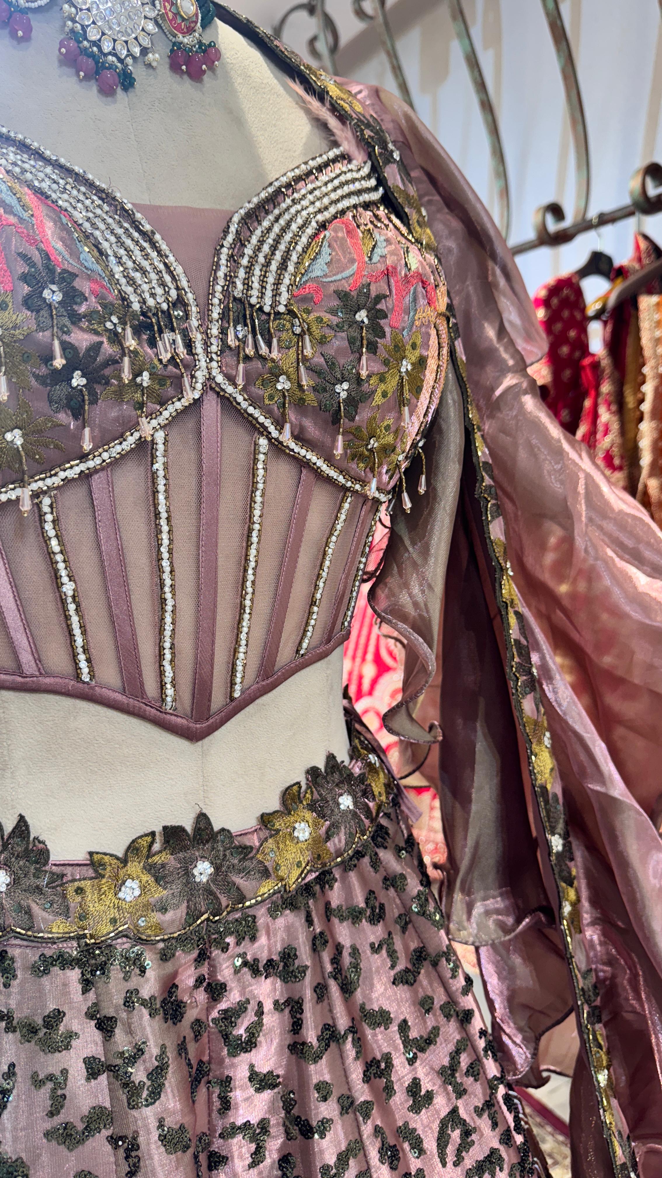 Royal Heritage Mauve Lehenga