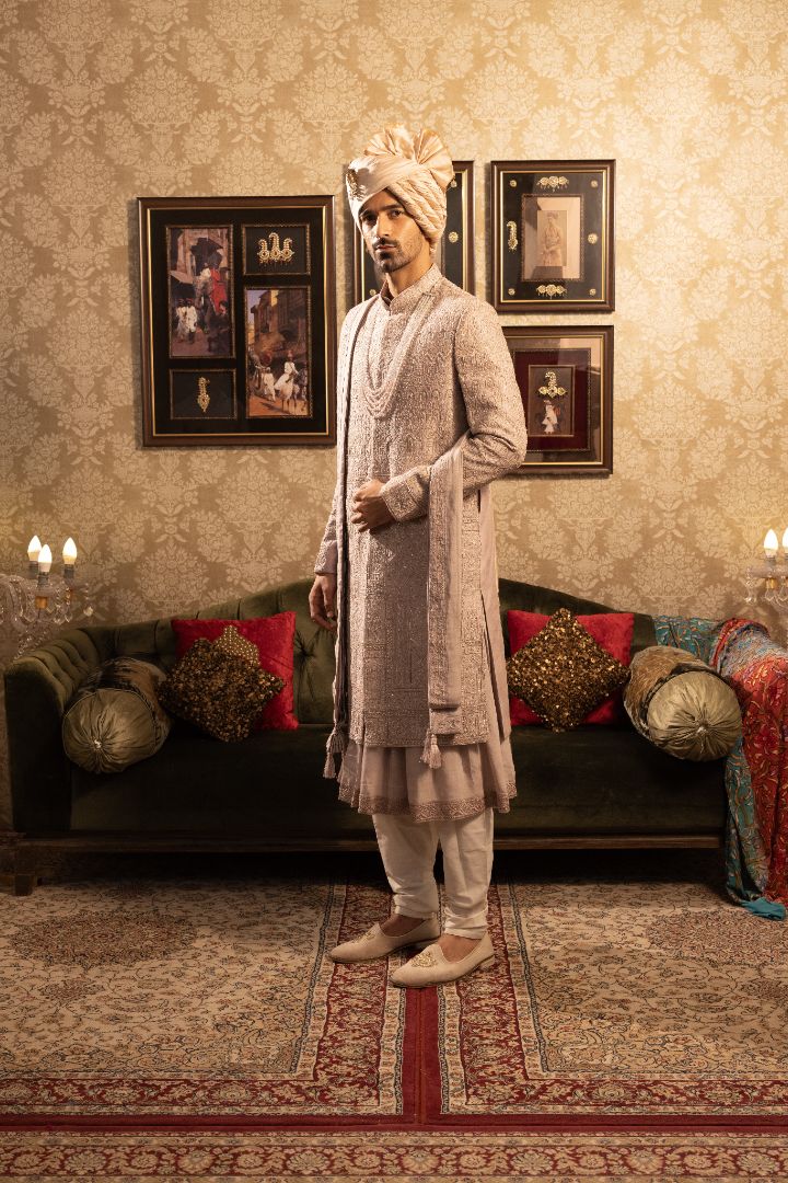 PEACH Sherwani for Groom