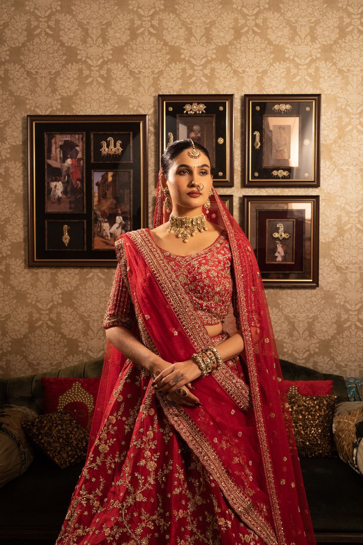 Red Bridal Lehenga