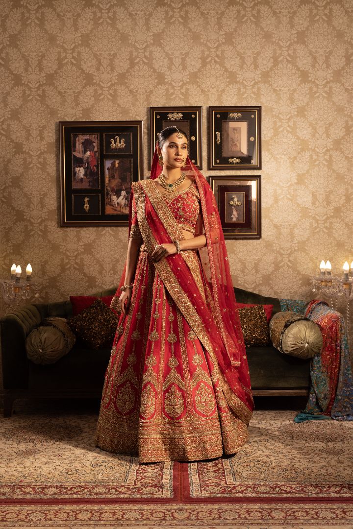 Red elegant lehenga for Bride