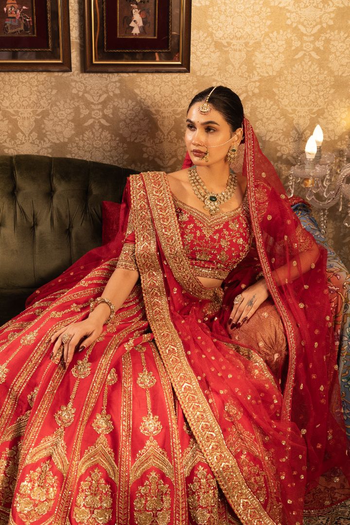 Red elegant lehenga for Bride