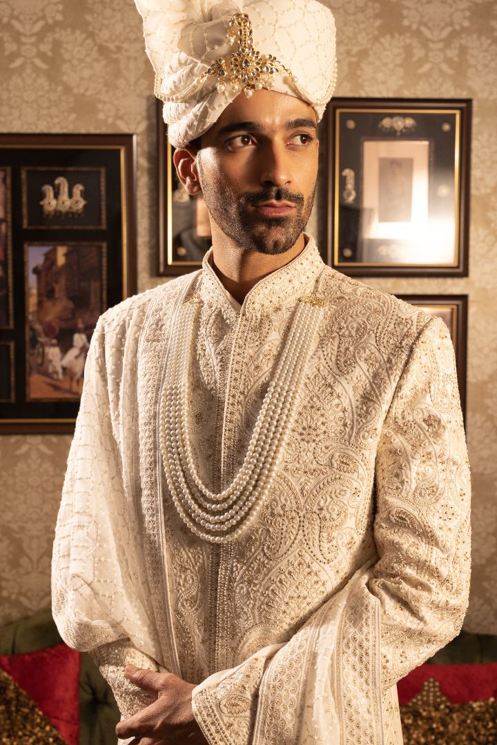 IVORY SHERWANI FOR MEN