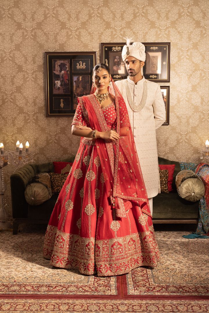 Red bridal Lehenga