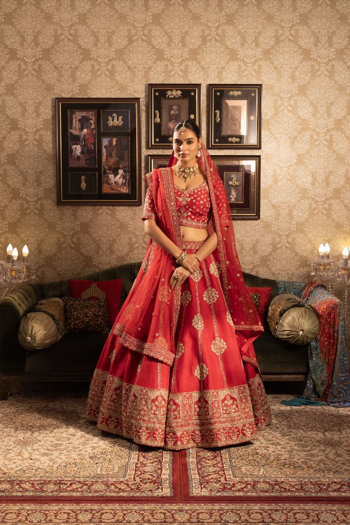 Red bridal Lehenga