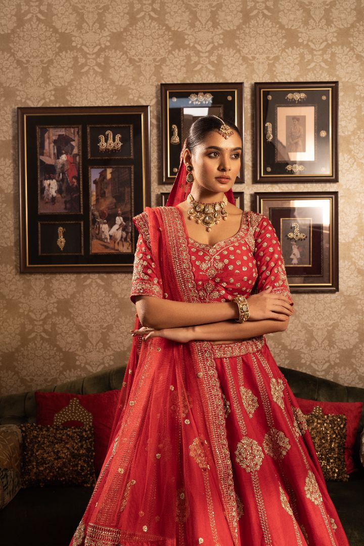 Red bridal Lehenga