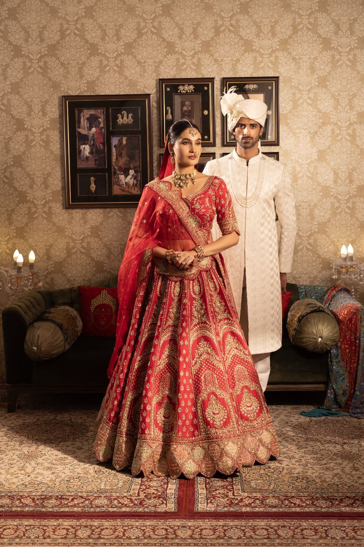 Red Bridal lehenga