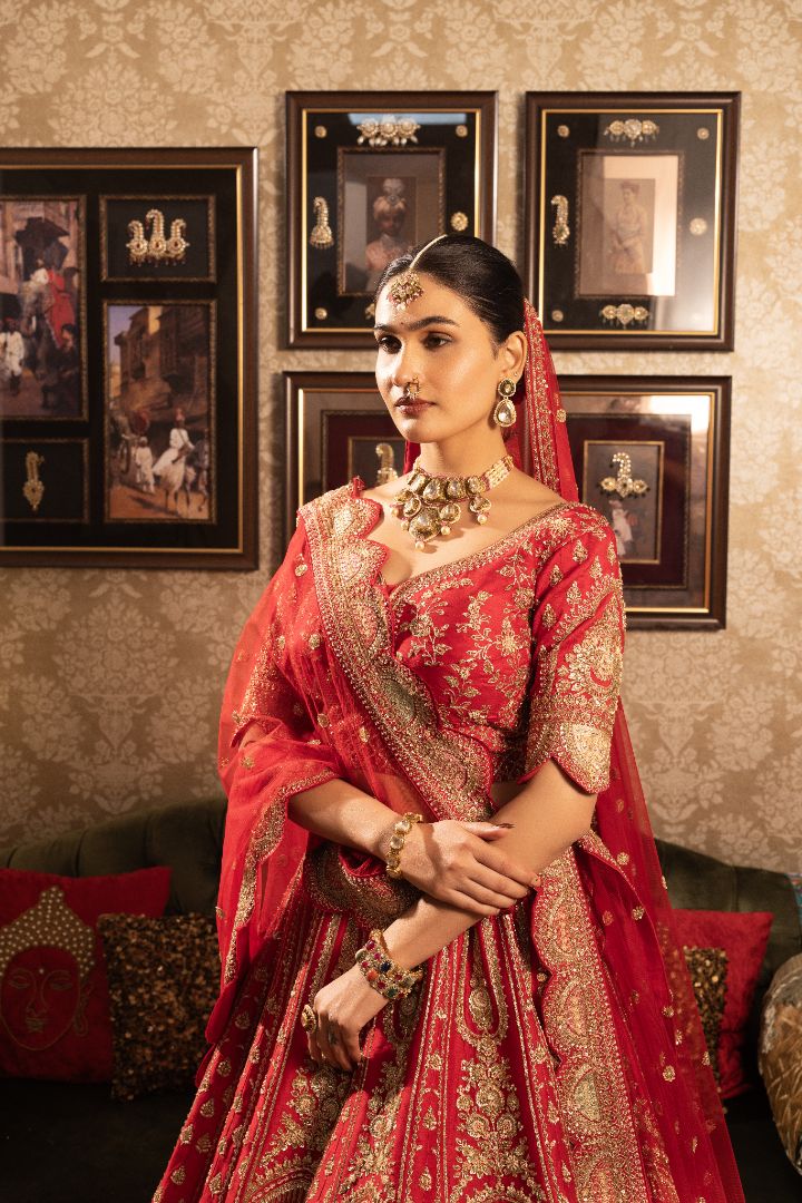 Red Bridal lehenga