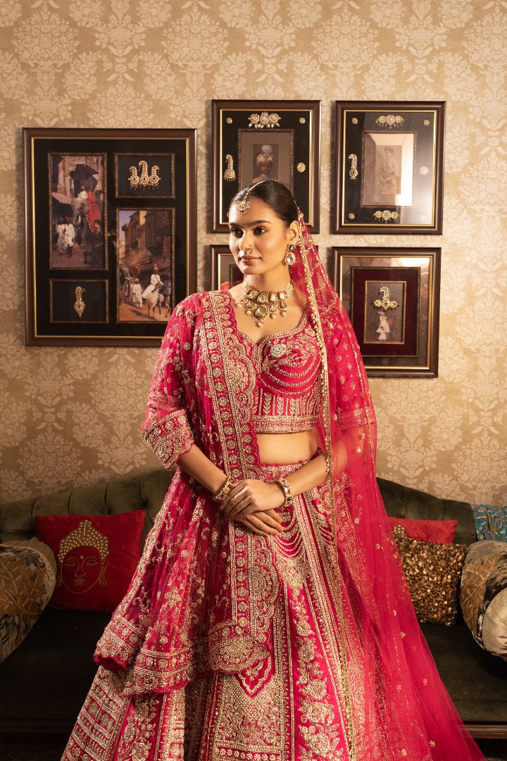 Pink Bridal lehenga