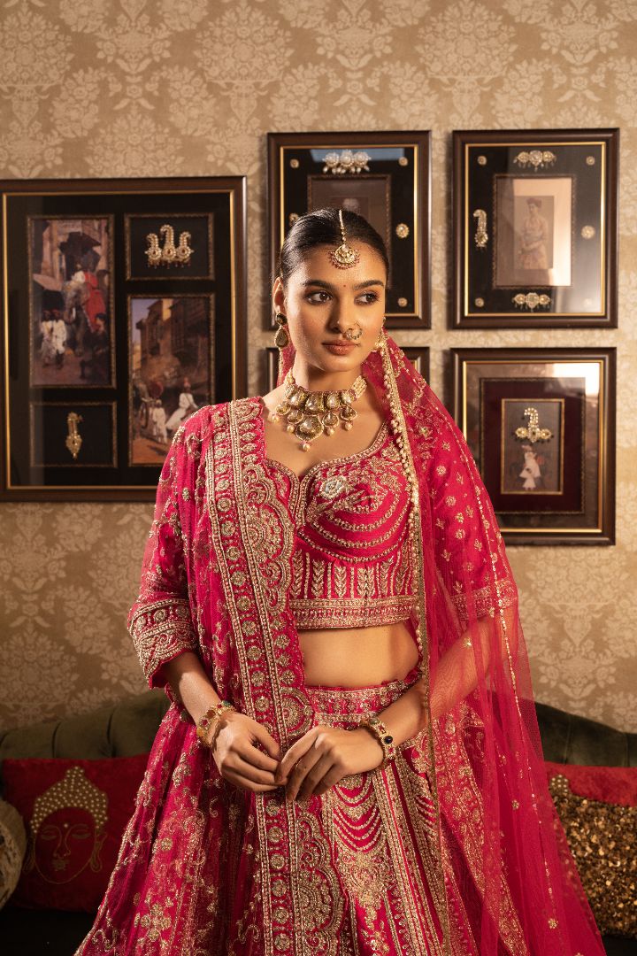 Pink Bridal lehenga