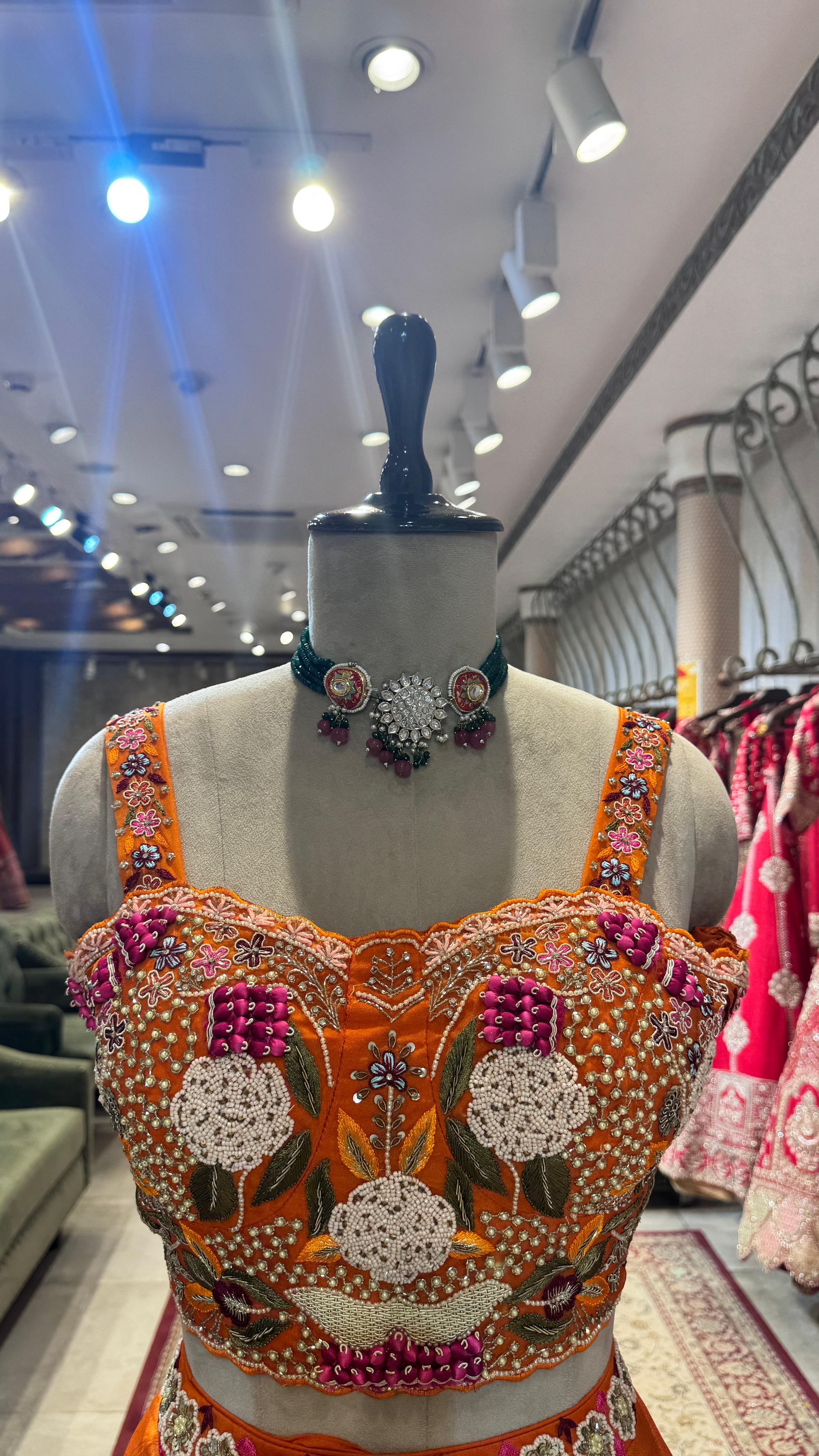 Sunshine Glow Orange Lehenga