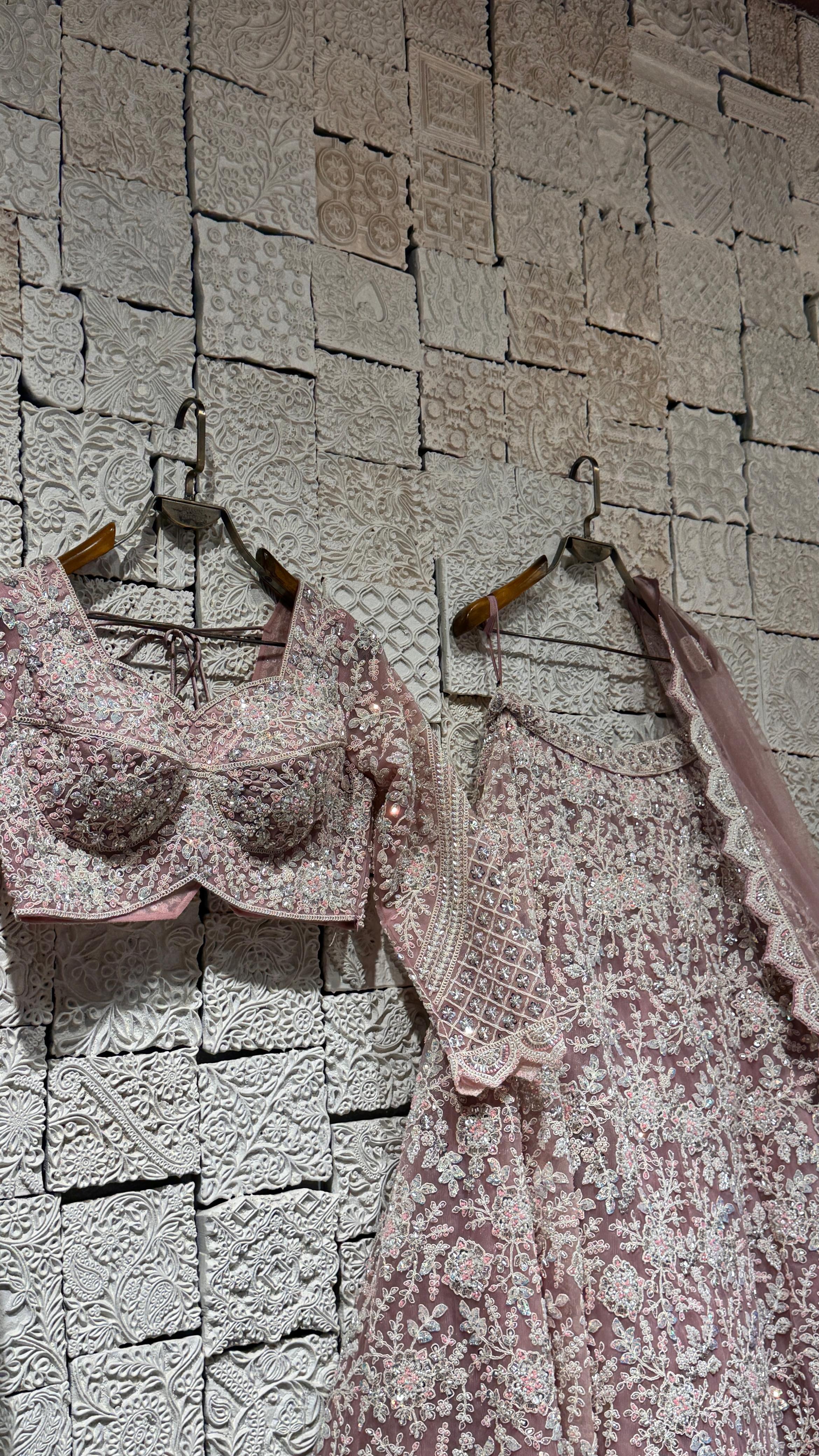 Pretty Pink Lehenga | Subtle Embroidery & Sequin Highlights