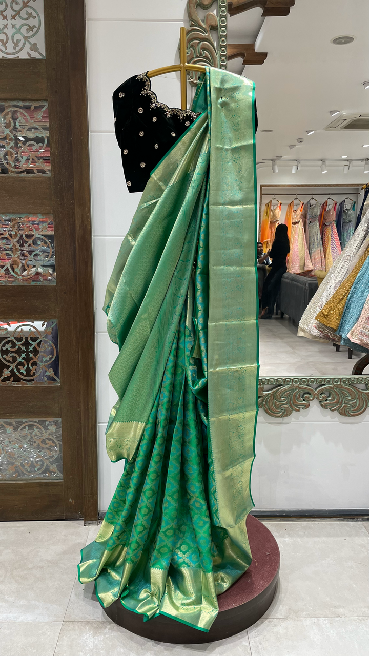 Green Banarasi Silk Saree