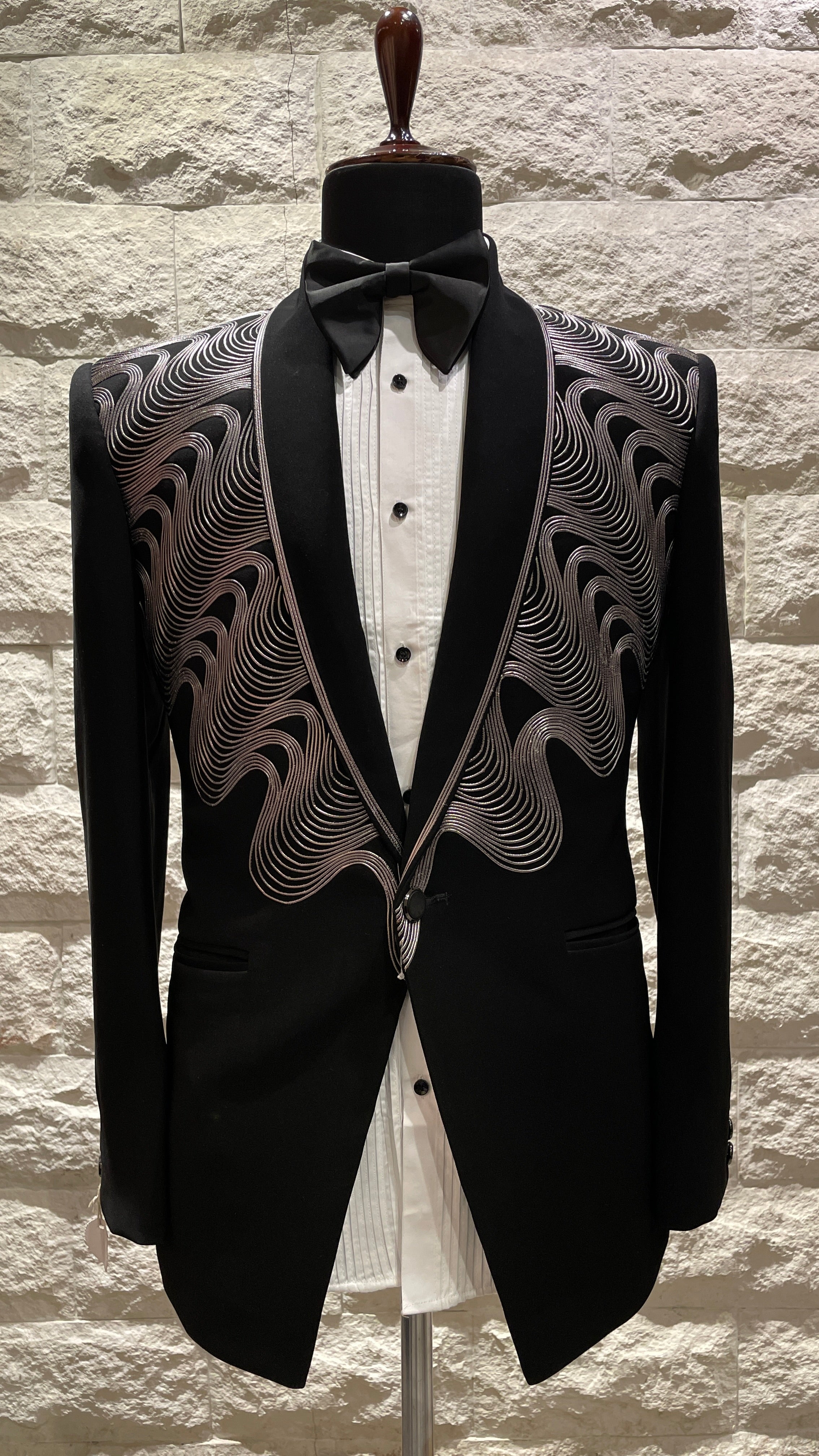 Black Tuxedo with silver detailing