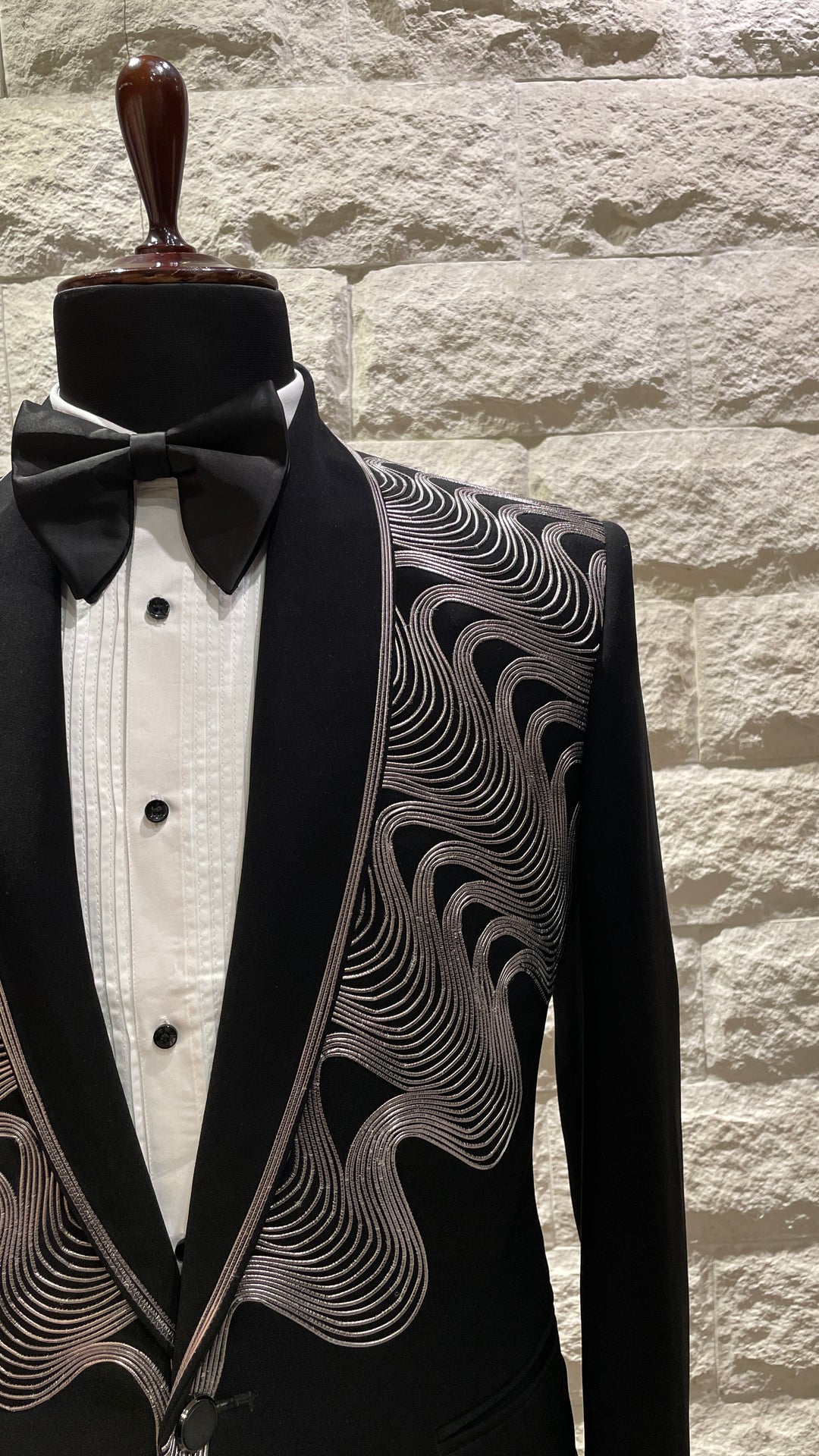 Black Tuxedo with silver detailing