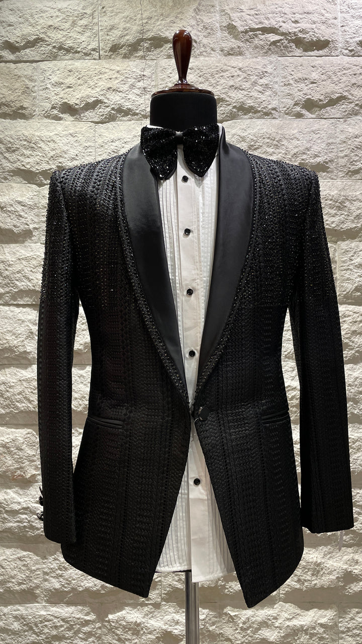 Black Tuxedo with threadwork and embellishments