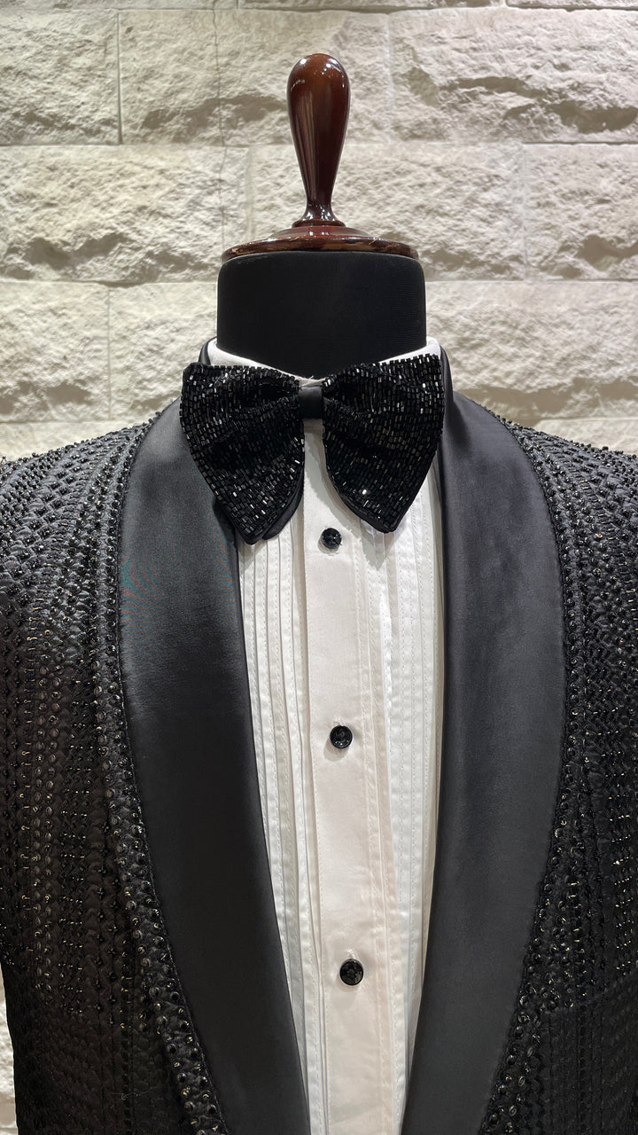 Black Tuxedo with threadwork and embellishments