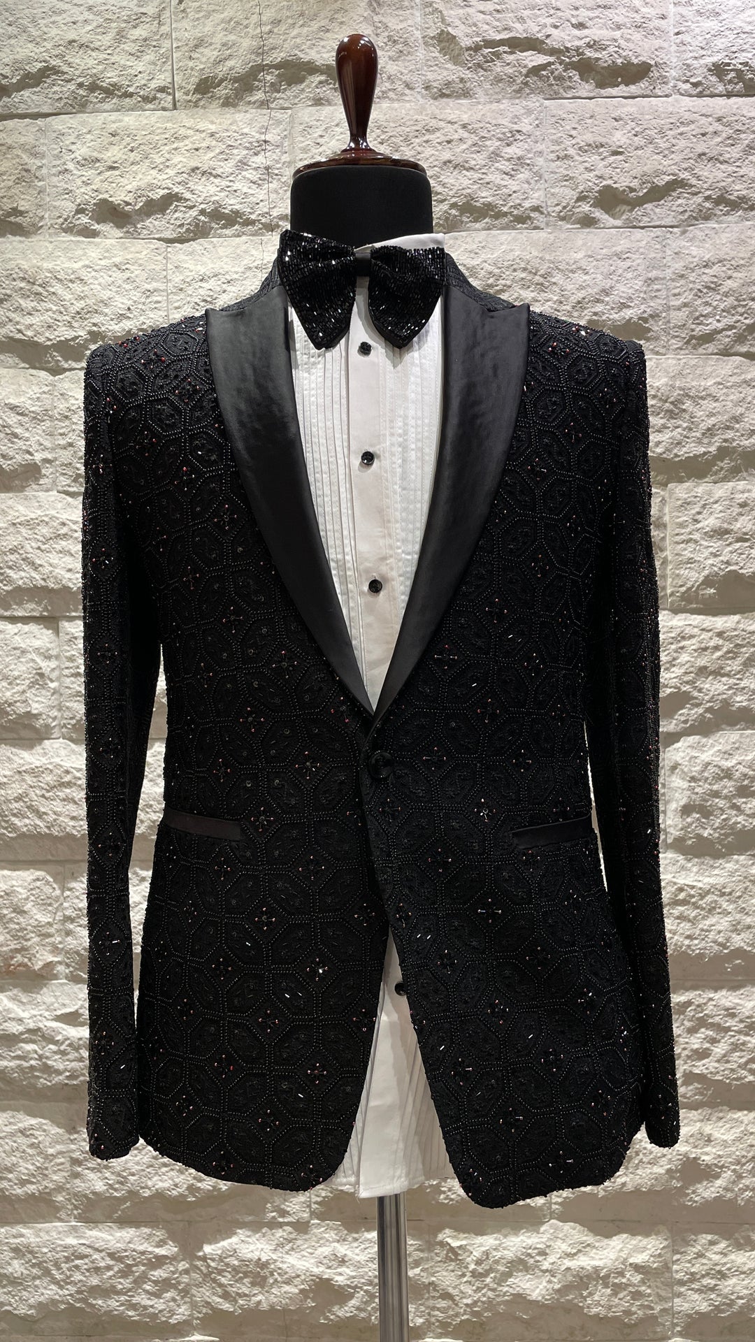 Black tuxedo with embellishments