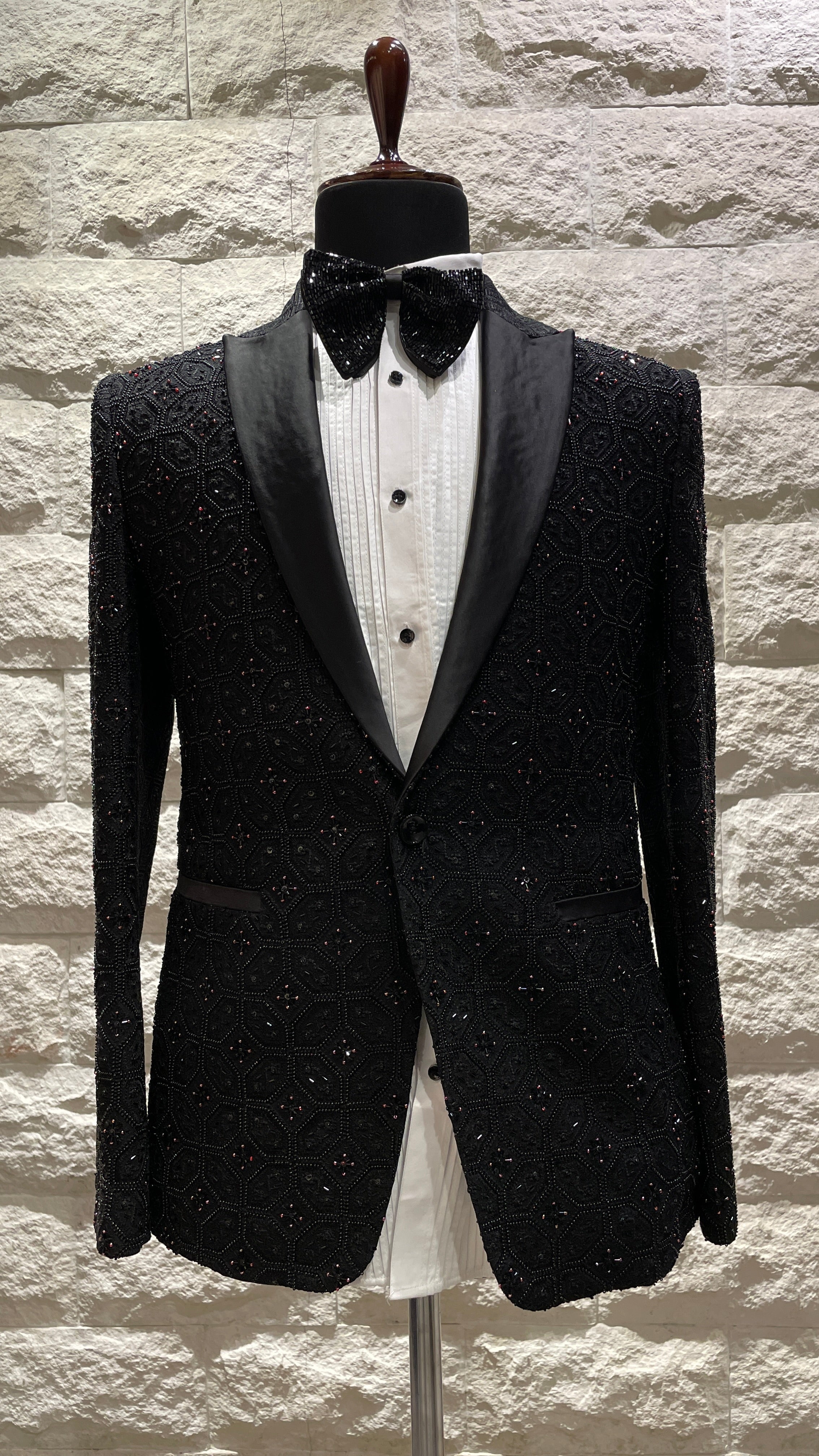 Black tuxedo with embellishments
