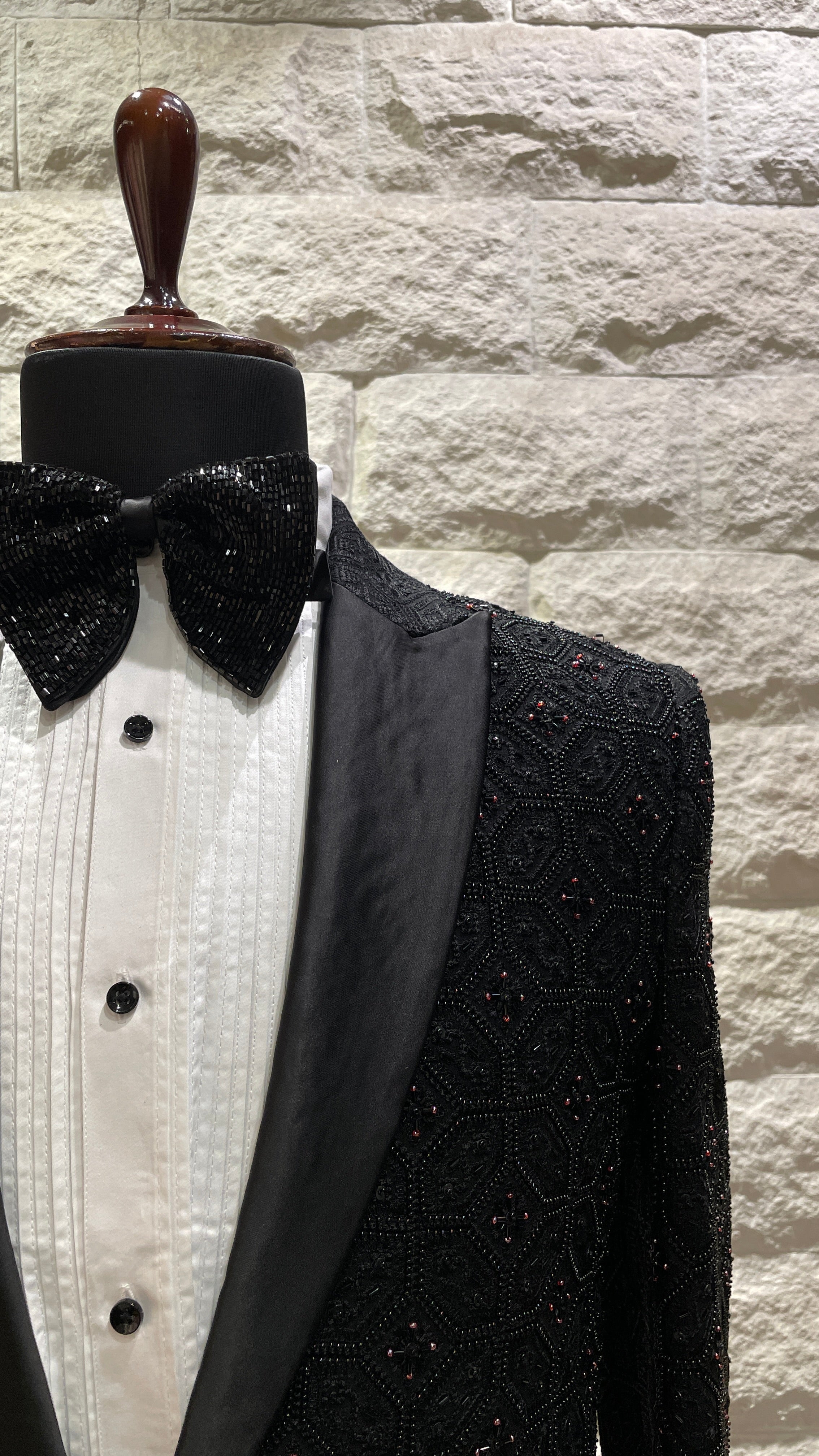 Black tuxedo with embellishments