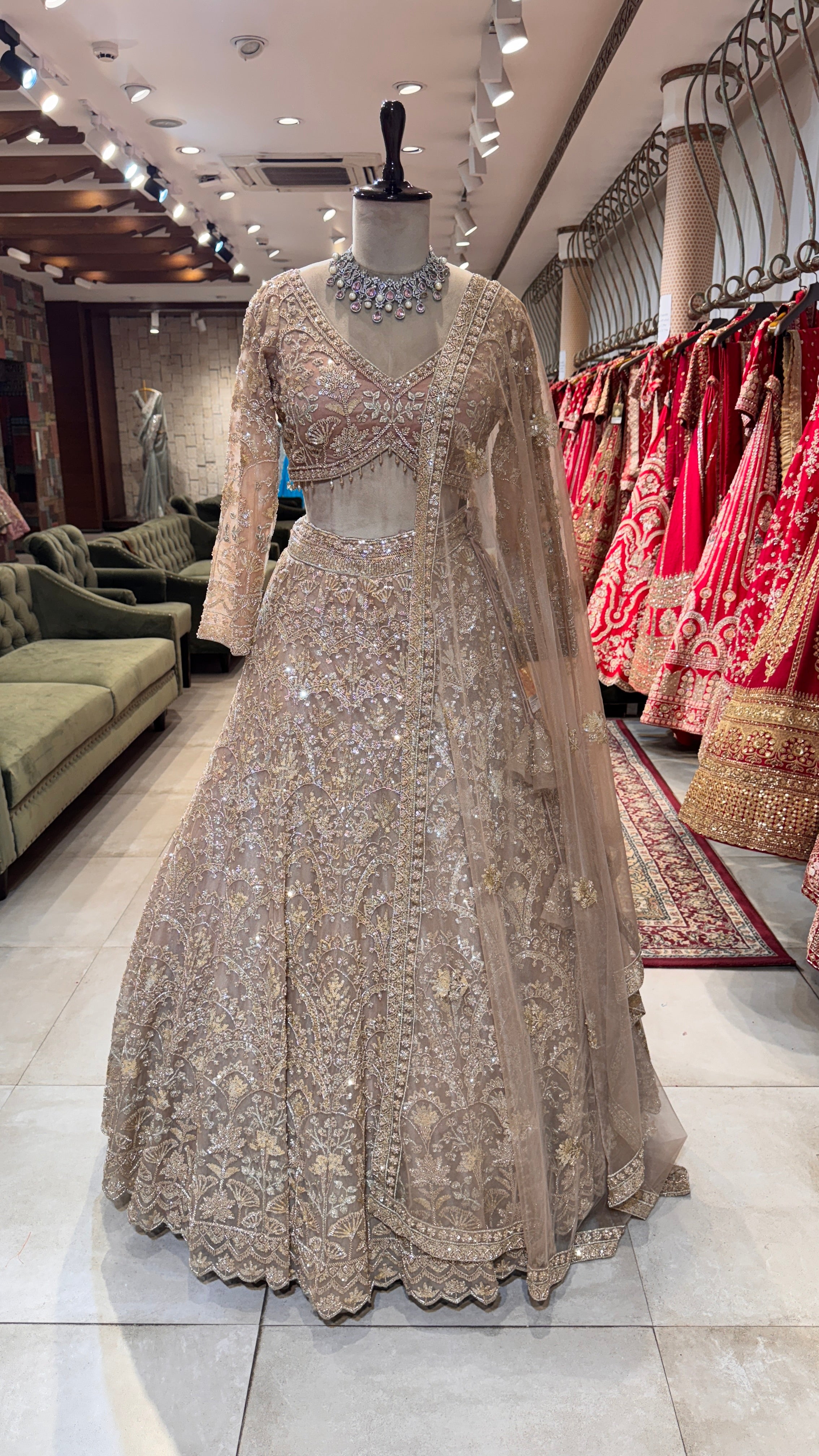 Rose gold lehenga