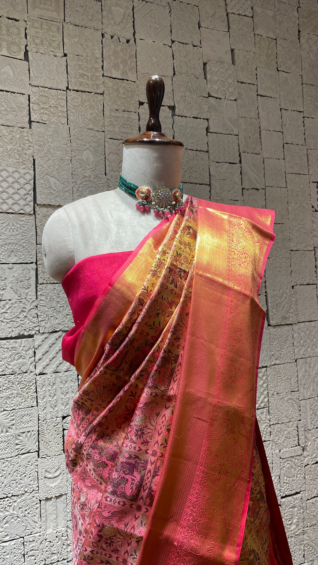 Pink Kanjivaram Silk Saree