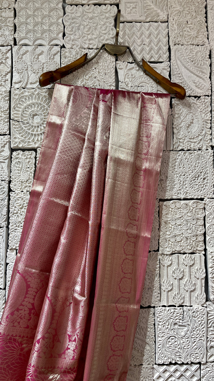 Pink Silk kanjivaram saree