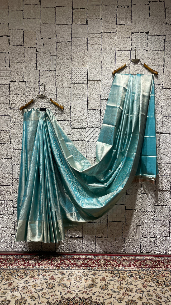 Blue silk kanjvaram saree