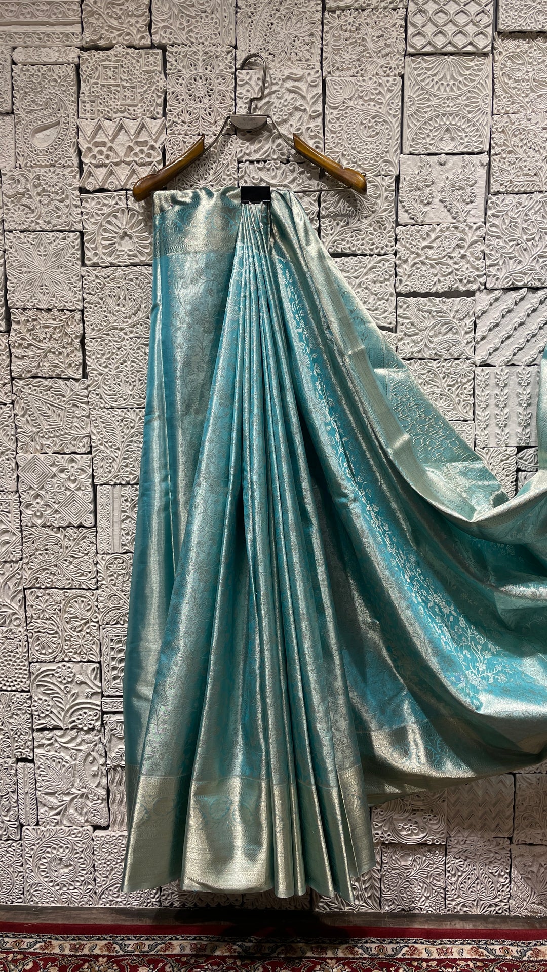 Blue silk kanjvaram saree