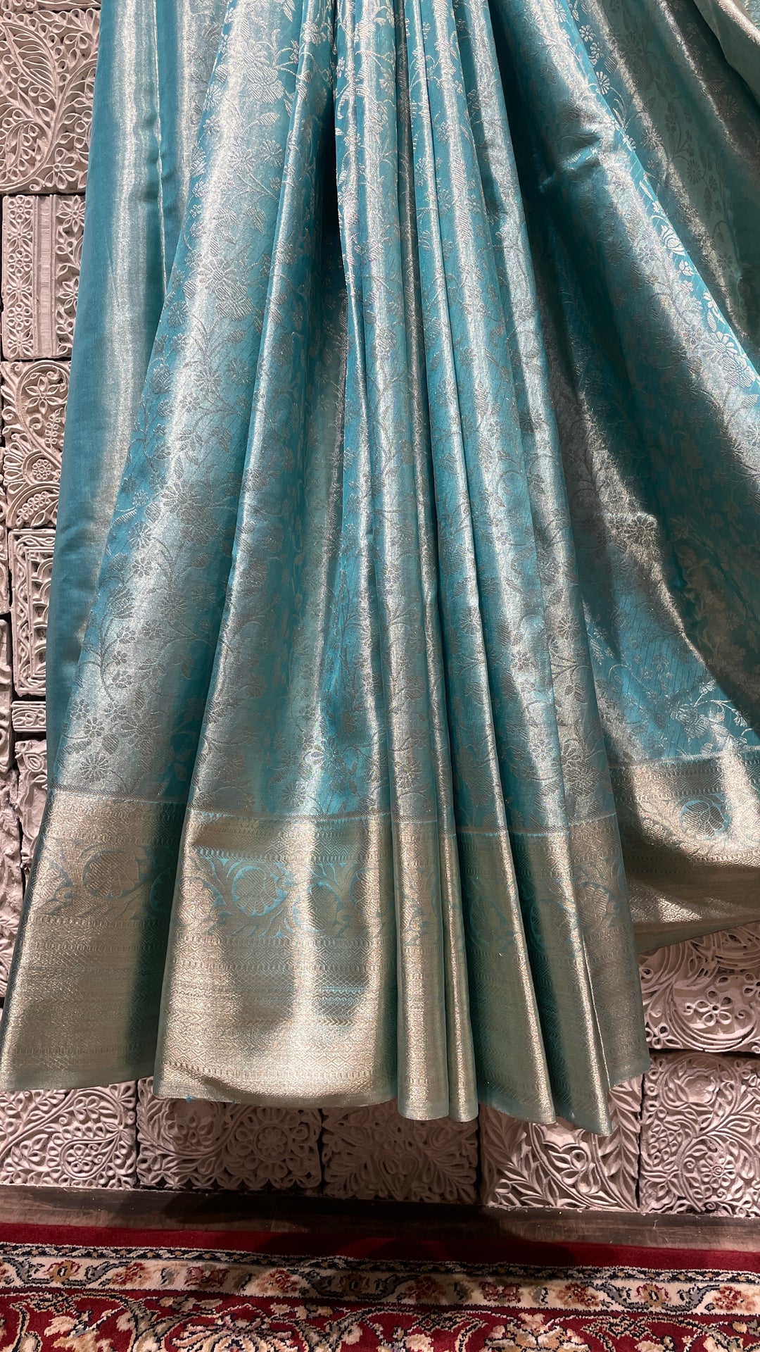 Blue silk kanjvaram saree